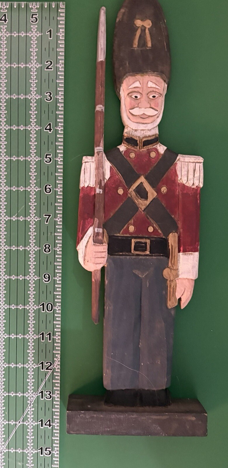 Lot Of 3 Wooden Hand Carved Christmas Characters Santa & Toy Soldiers, Stamp PVW