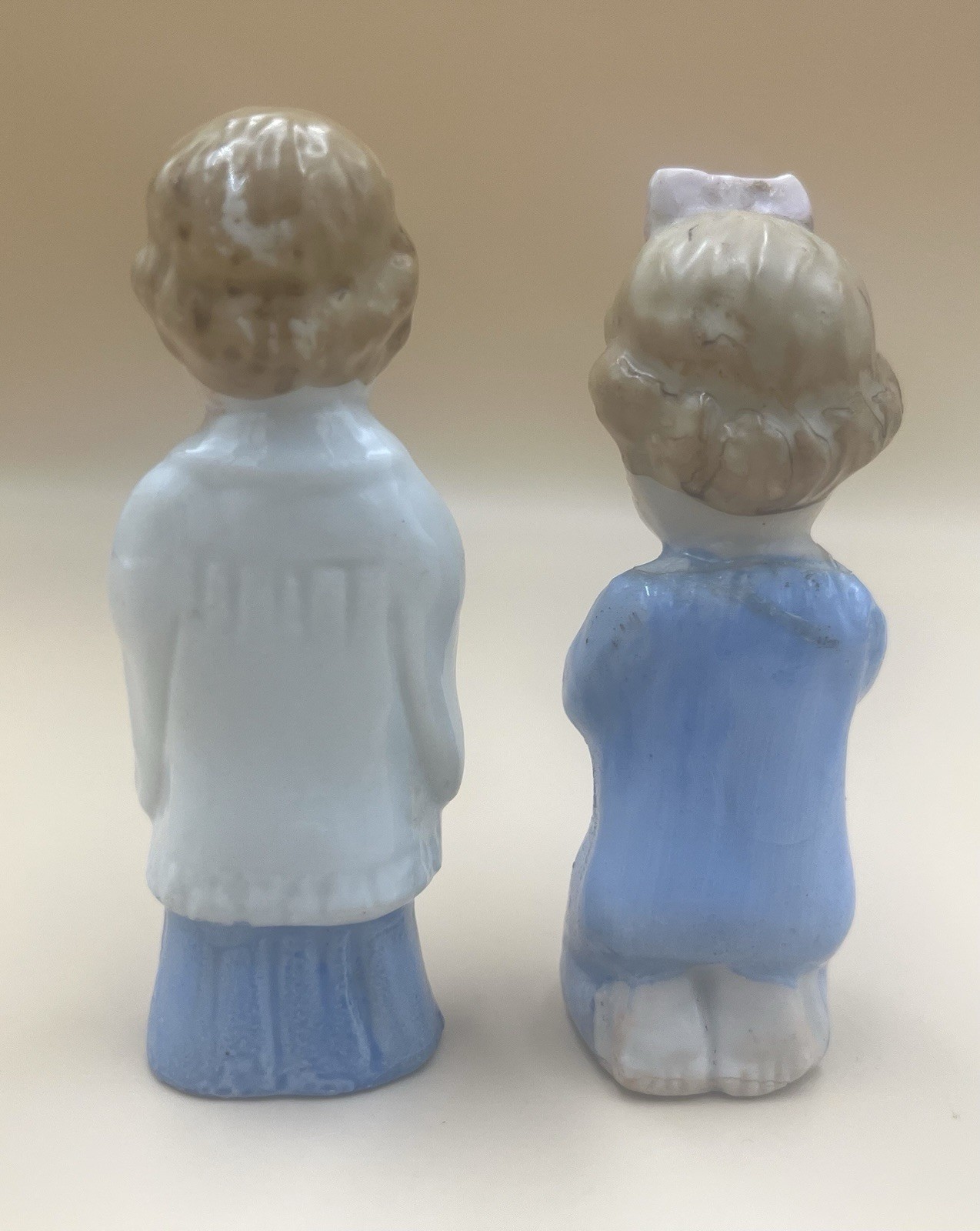 Vintage Porcelain Praying Boy And Girl Figurines Made In Japan Prayer Christian