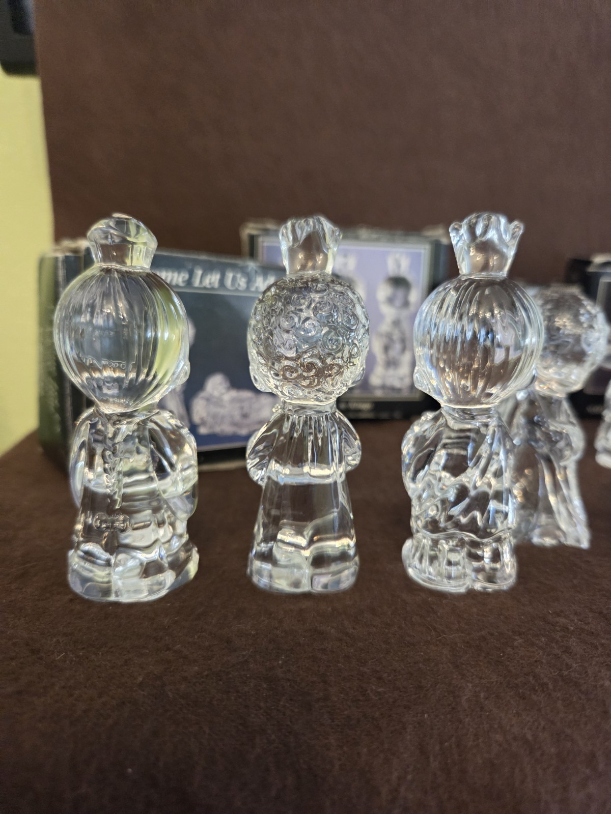 Vintage Precious Moments Crystal Clear Nativity Set Religious Set 10 Pieces