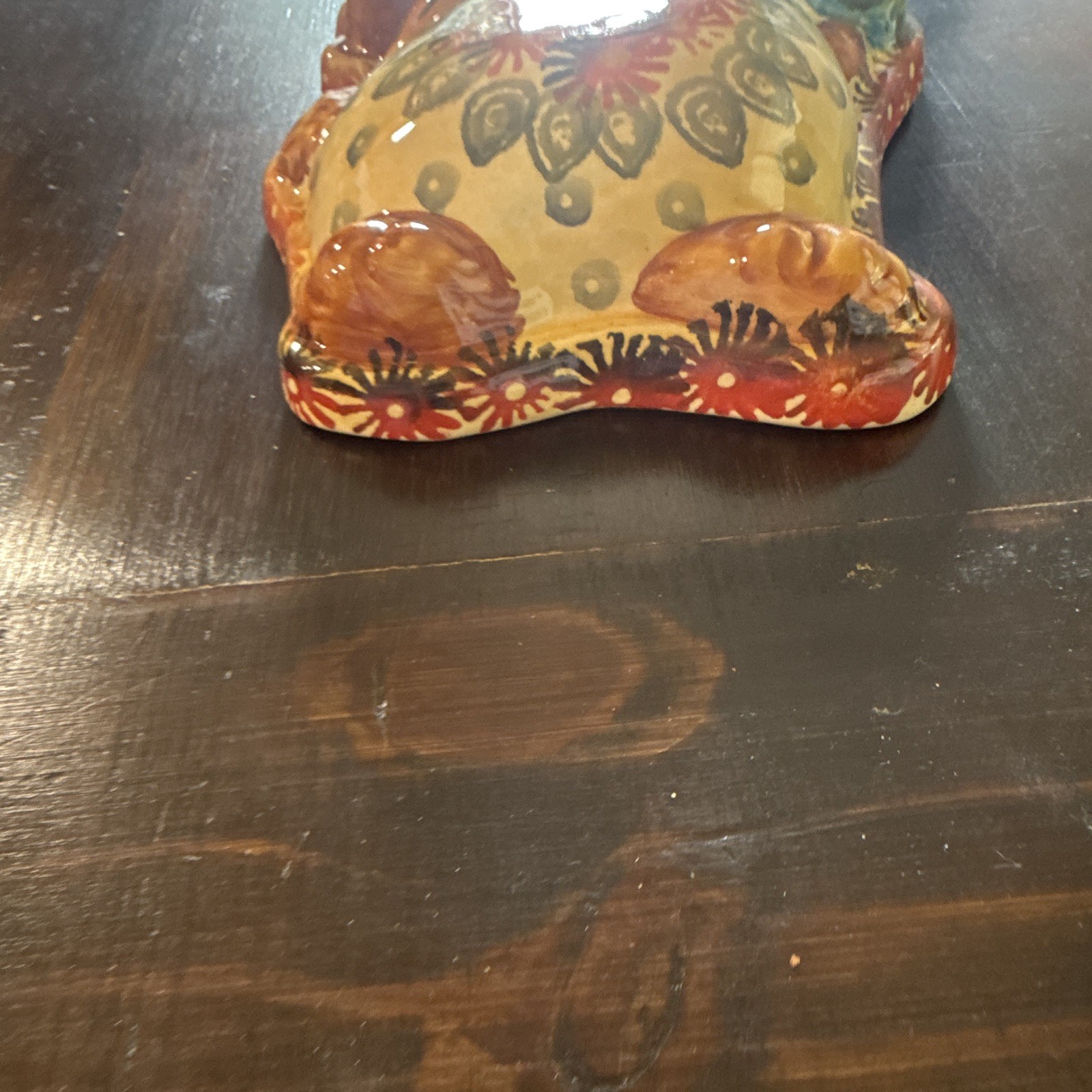 Da Forno Italy Hand Painted Rabbit Ceramic Wall Pocket Floral 11×8 MPN 07030