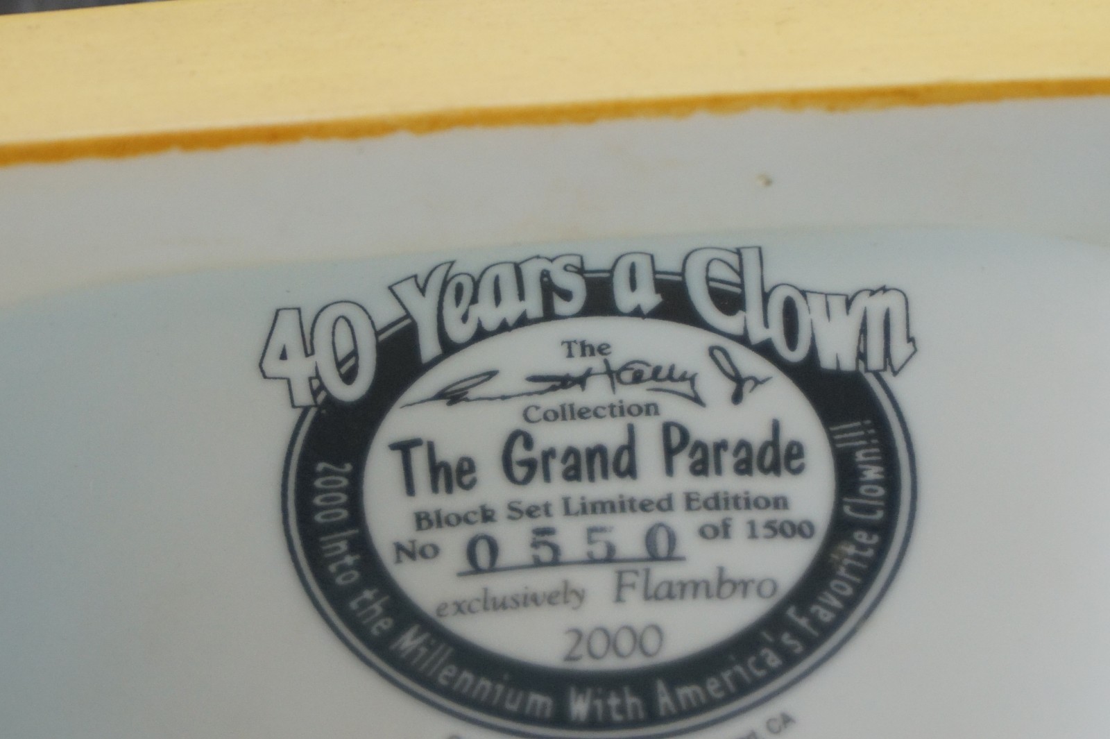 EMMETT KELLY JR FIGURINE GRAND PARADE ELEPHANT LTD ED COA 550/1500 MIB 13in TALL