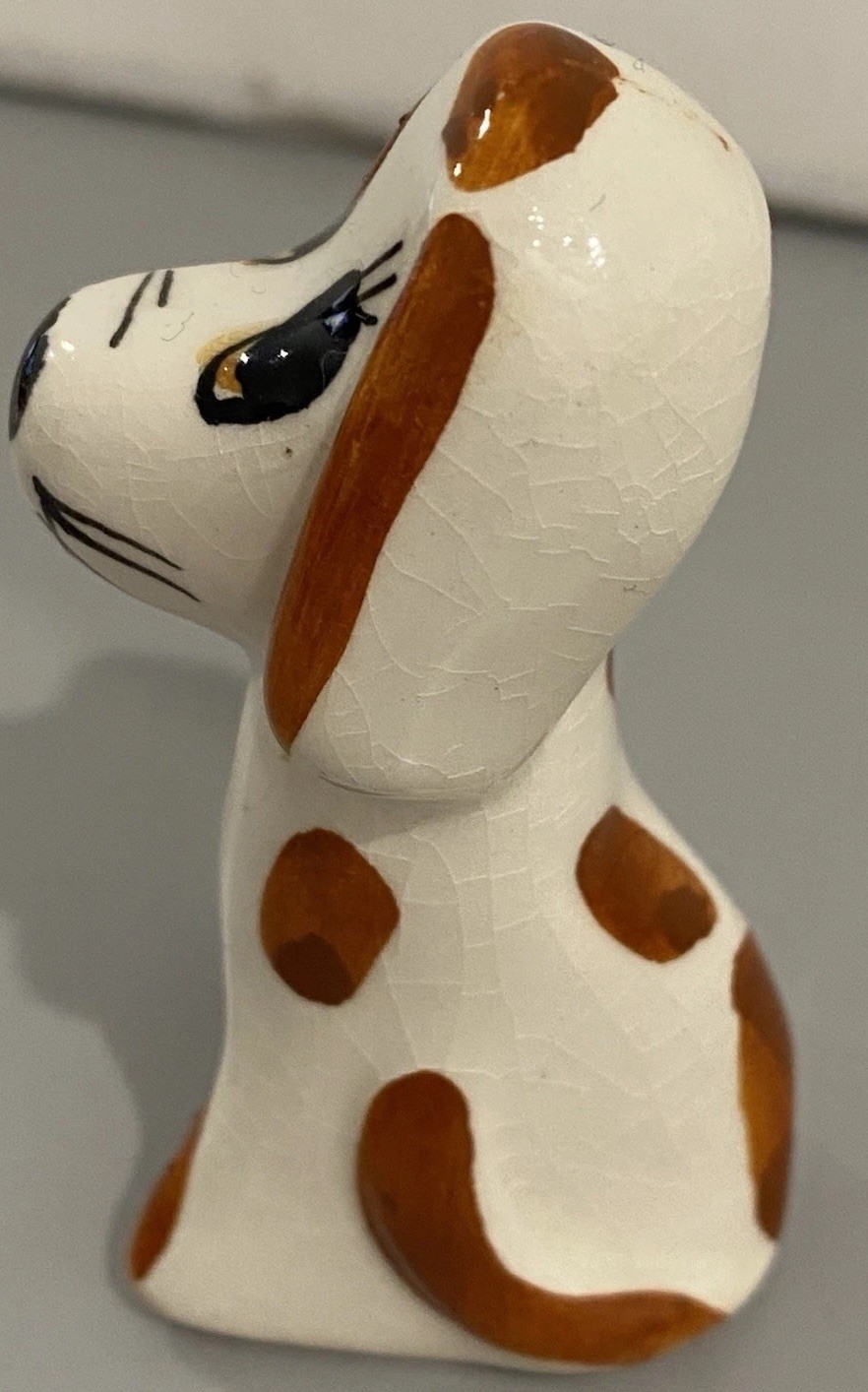 Philip Laureston Dog Miniature Figurine Made In England Vintage brown Spots Cute