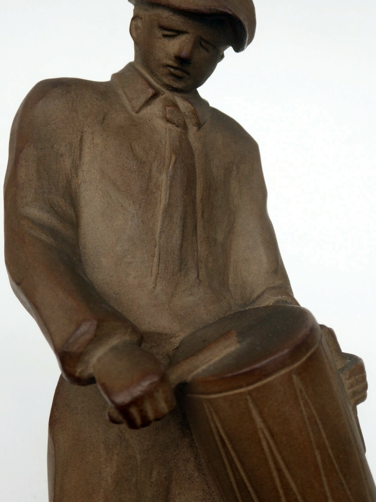 1930’s ART DECO SEVRES PORCELAIN STONEWARE FIGURINE The Drummer signed A. HUSS