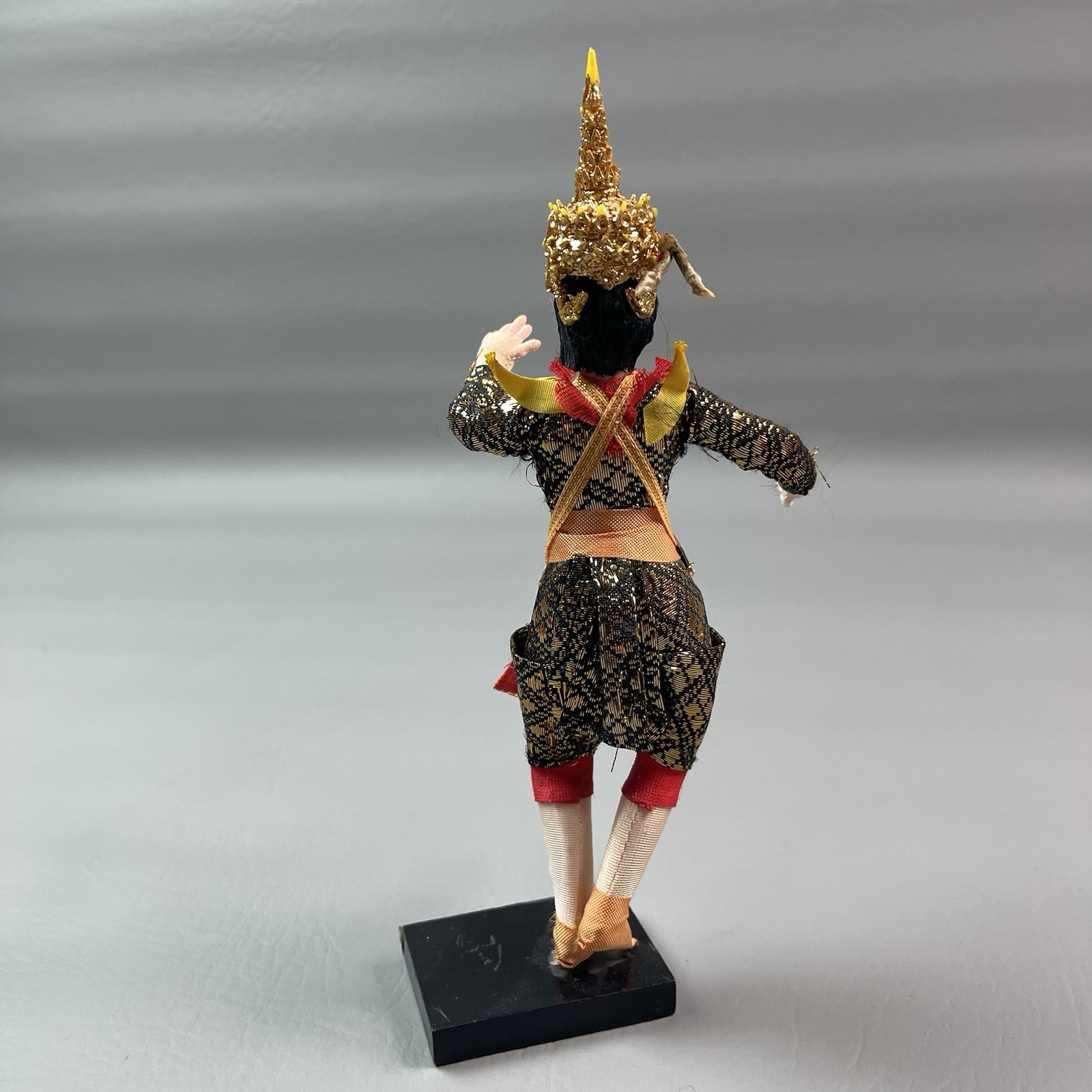 Thai Classic Dolls Traditional Dancer Brocade Gold Costume Made In Thailand