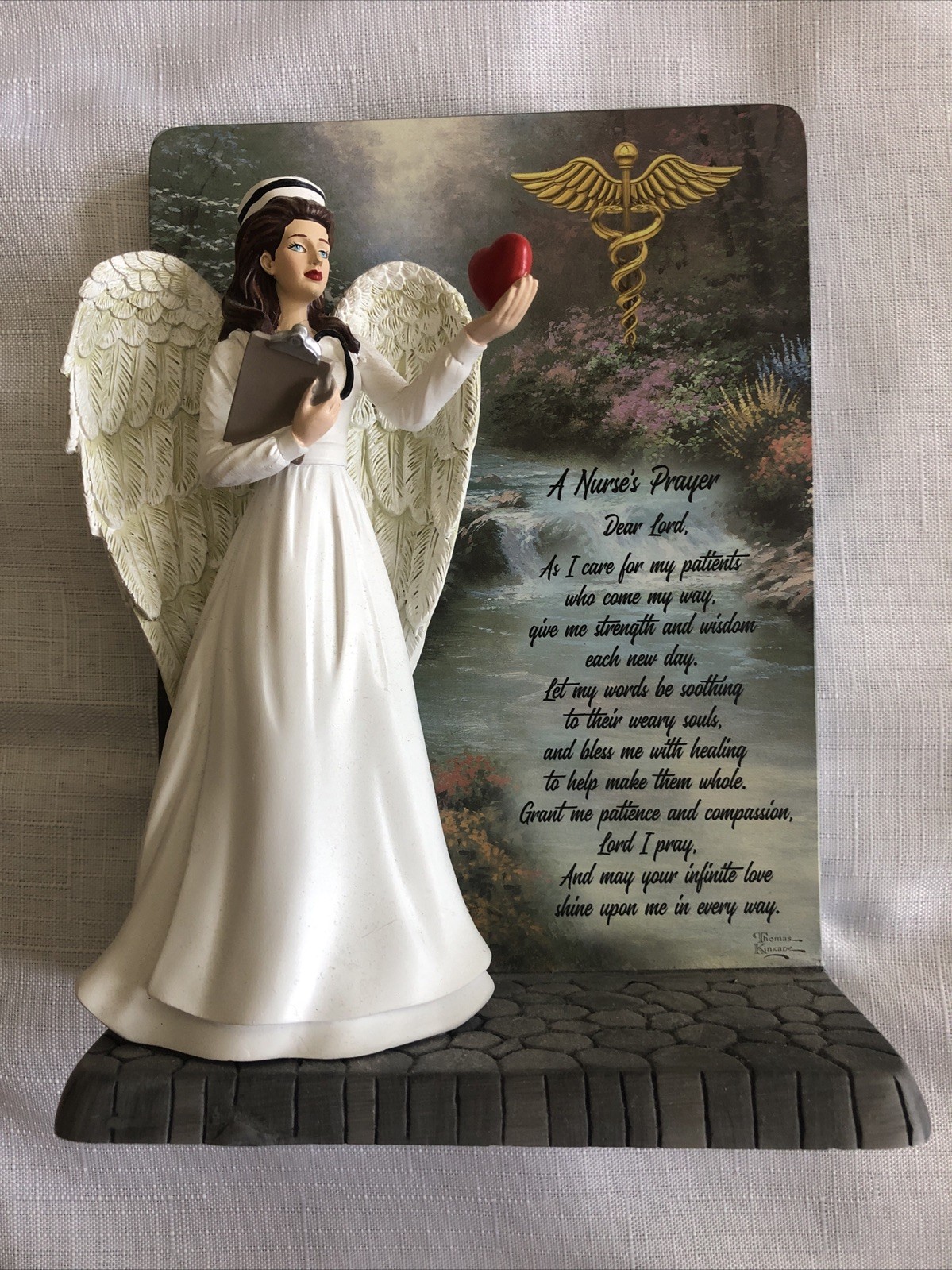 Thomas Kinkade The Nurse’s Prayer Angel Figurine / Statue #3177 8x6x3