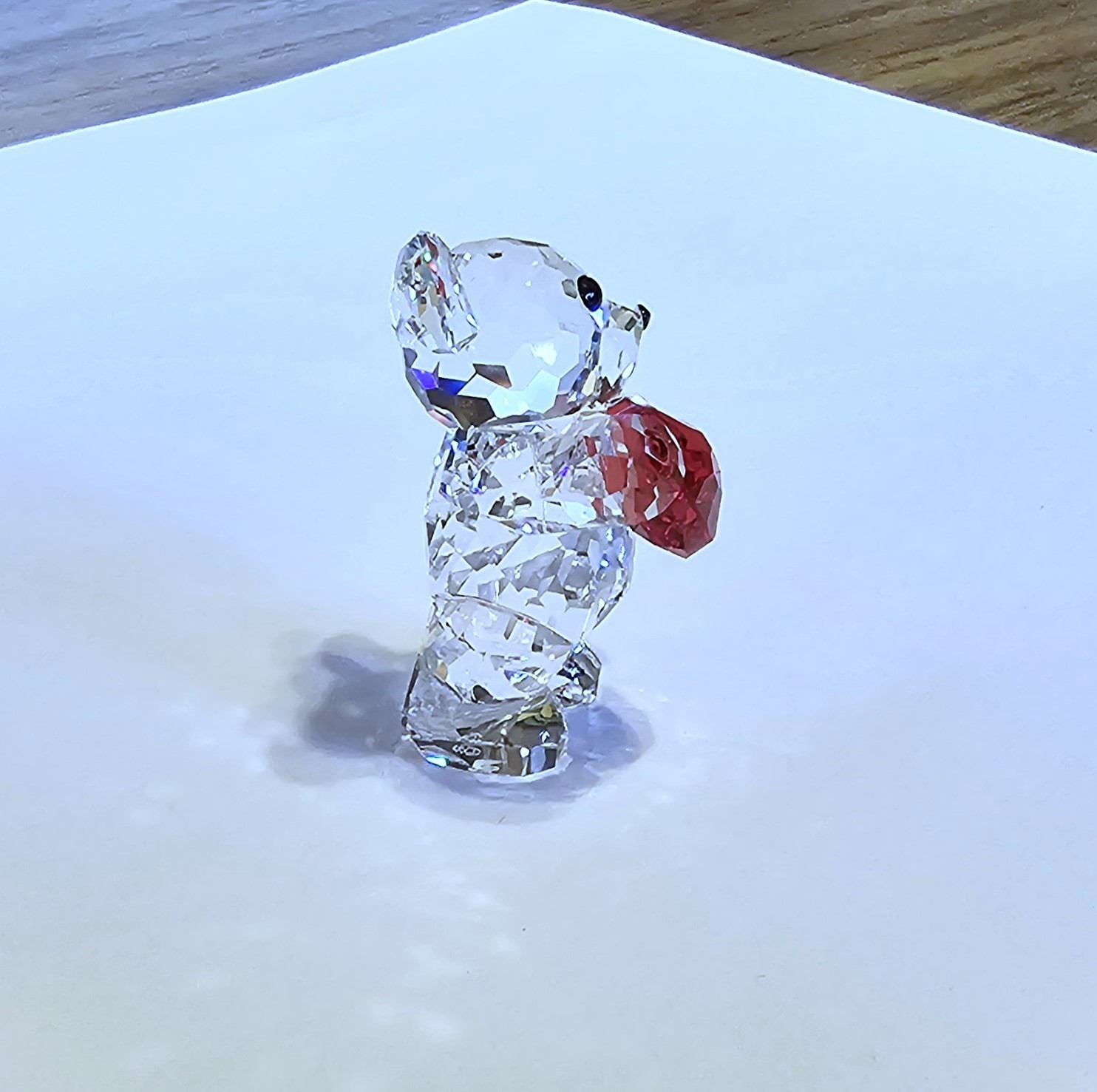 💘 Swarovski Crystal 2009 “A Heart For You” Kris Bear Figurine, w/ Red Heart NIB