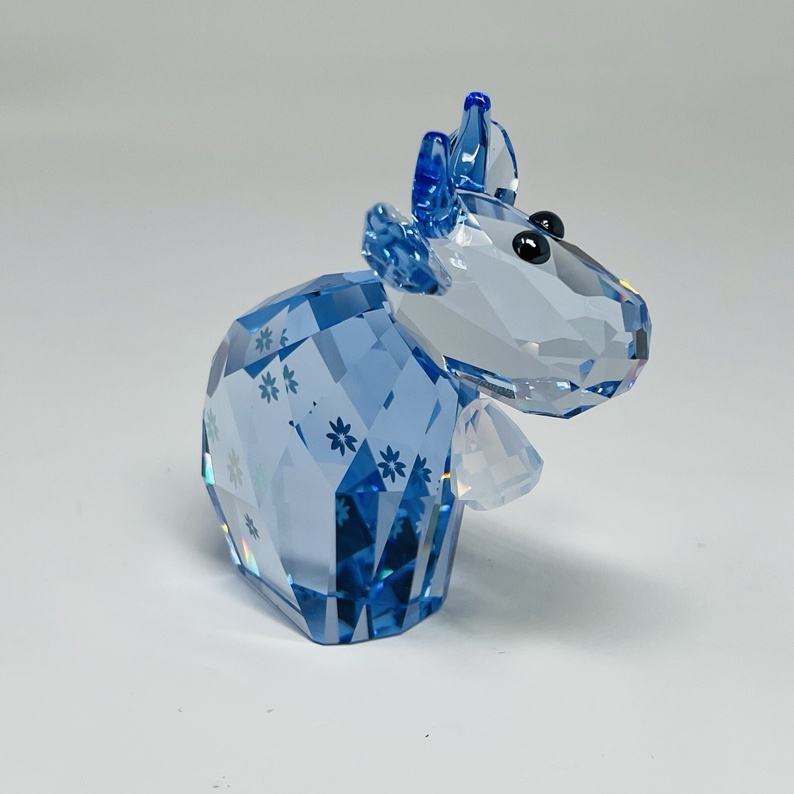 other see details Swarovski Lovlots 2012 Belle Mo Cow Figurine Light Blu G2U