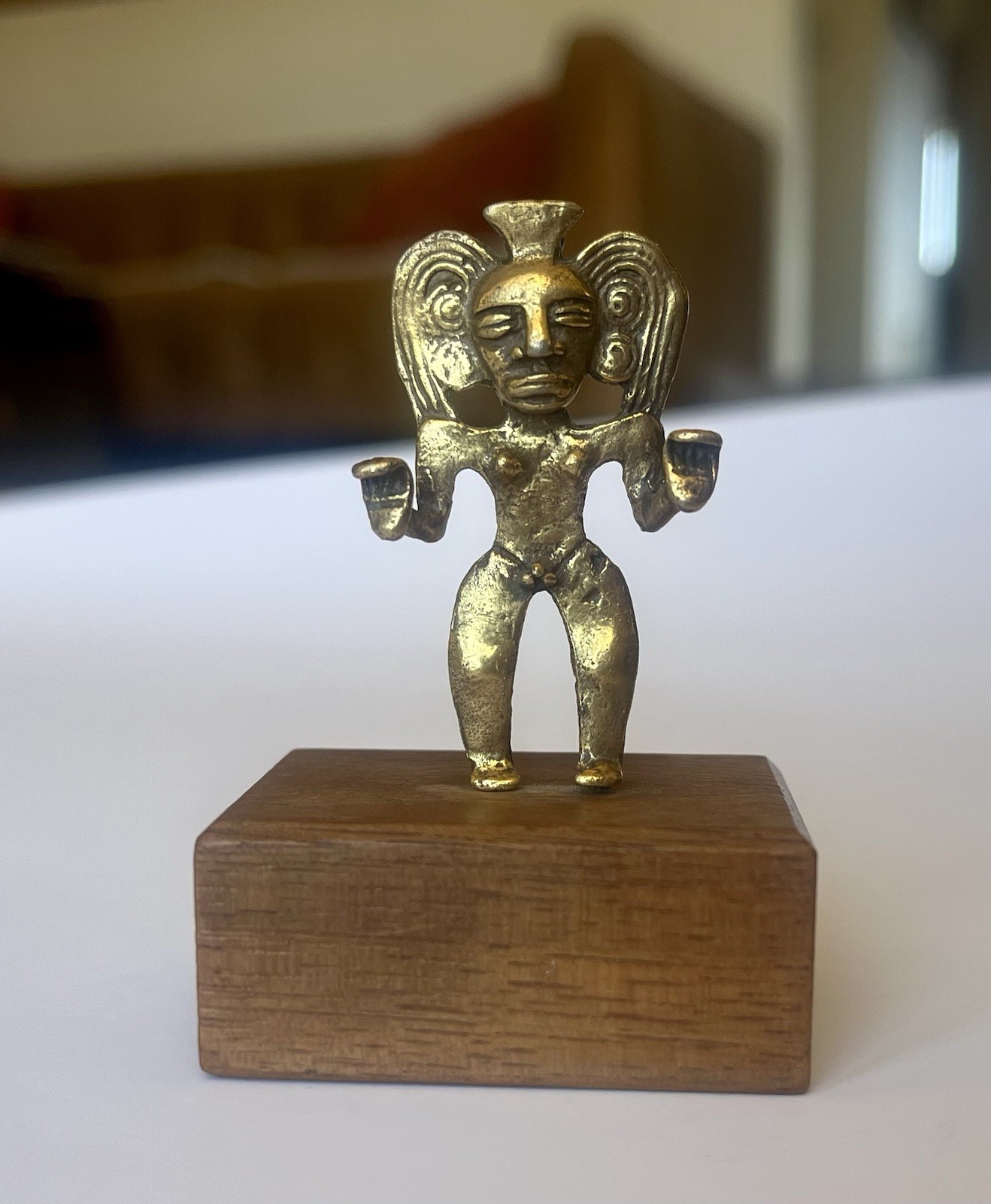 RARE Mounted Vintage Copyrighted Reproduction Fertility God By Alva Studios