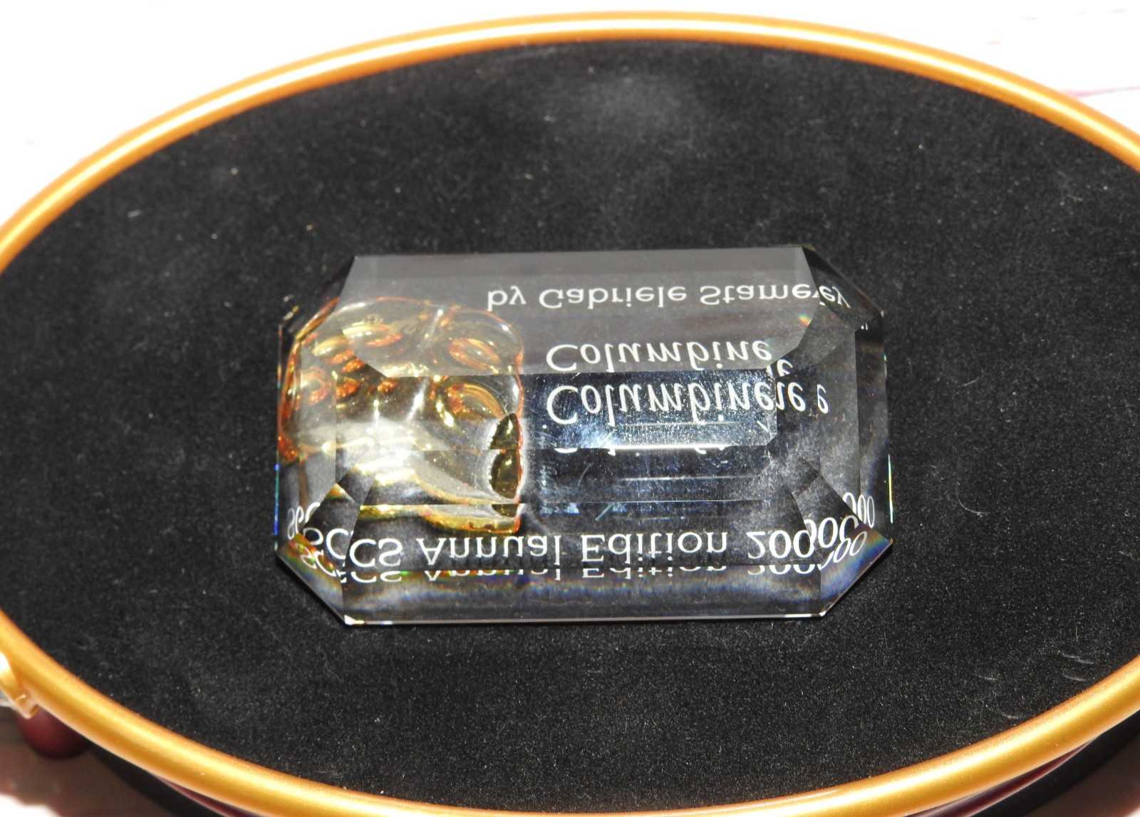 Swarovski Crystal 2000 Columbine Plague By Gabrielle in Stamey Box