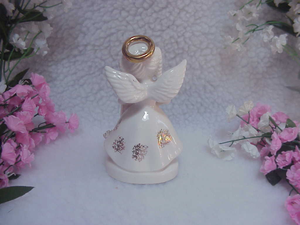 AUGUST Girl Birthday Angel Holding Suitcase & Tennis Racket -1294 Series Japan