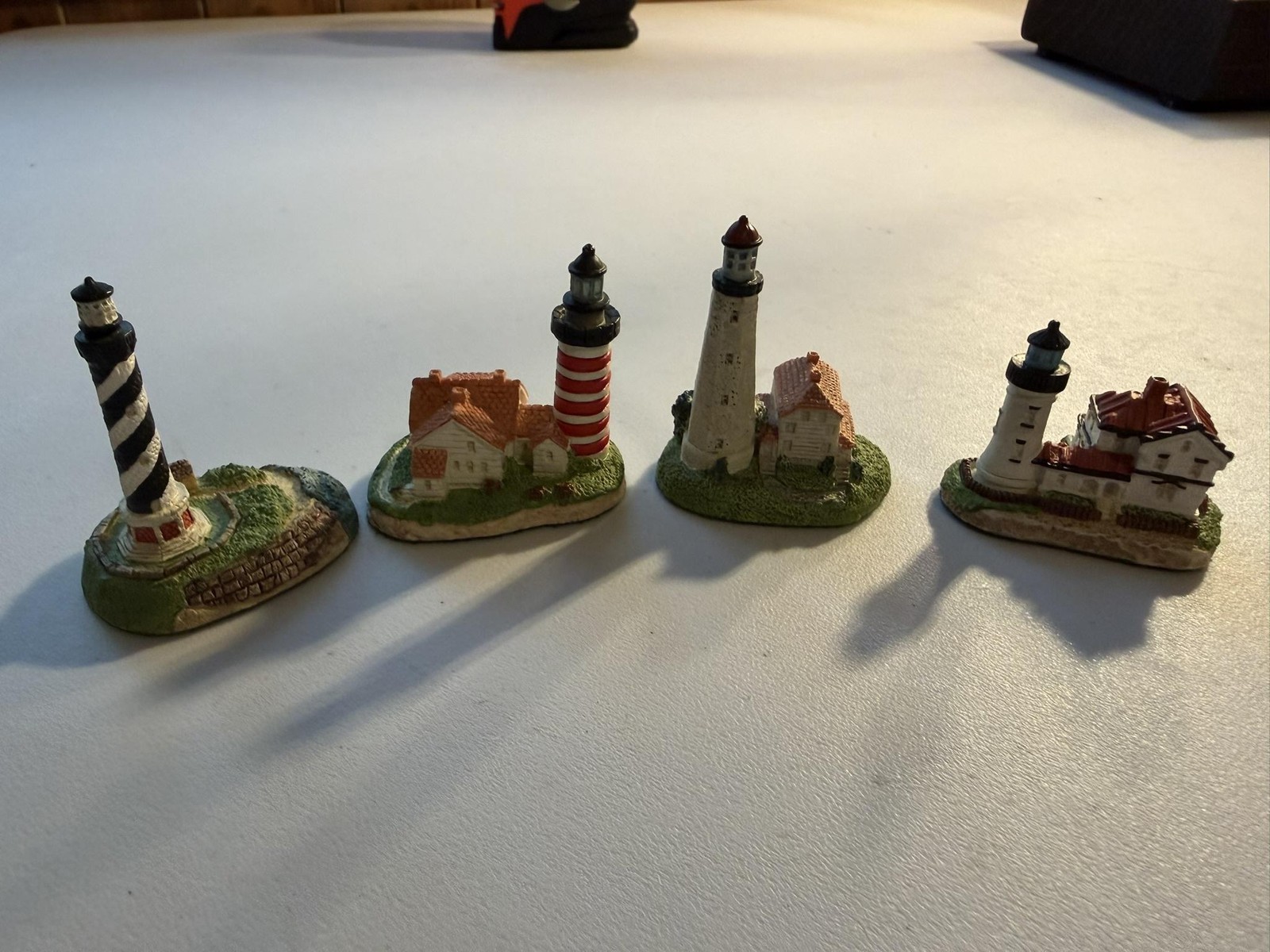 Harbour Lights Spyglass Collection Lighthouse Miniature Figurine Lot Of 4