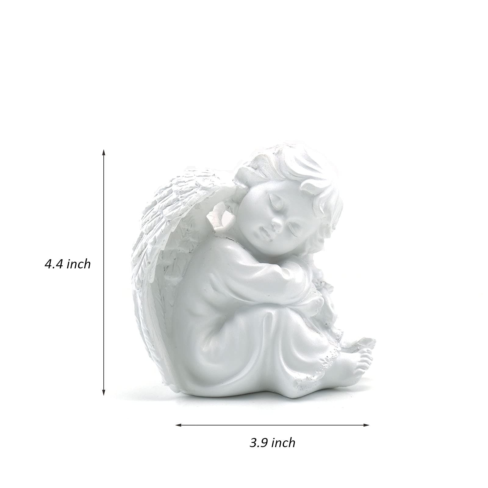 Asng Cherubs Angels Resin Garden Statue Figurine, Adorable Angel Sculpture Me…