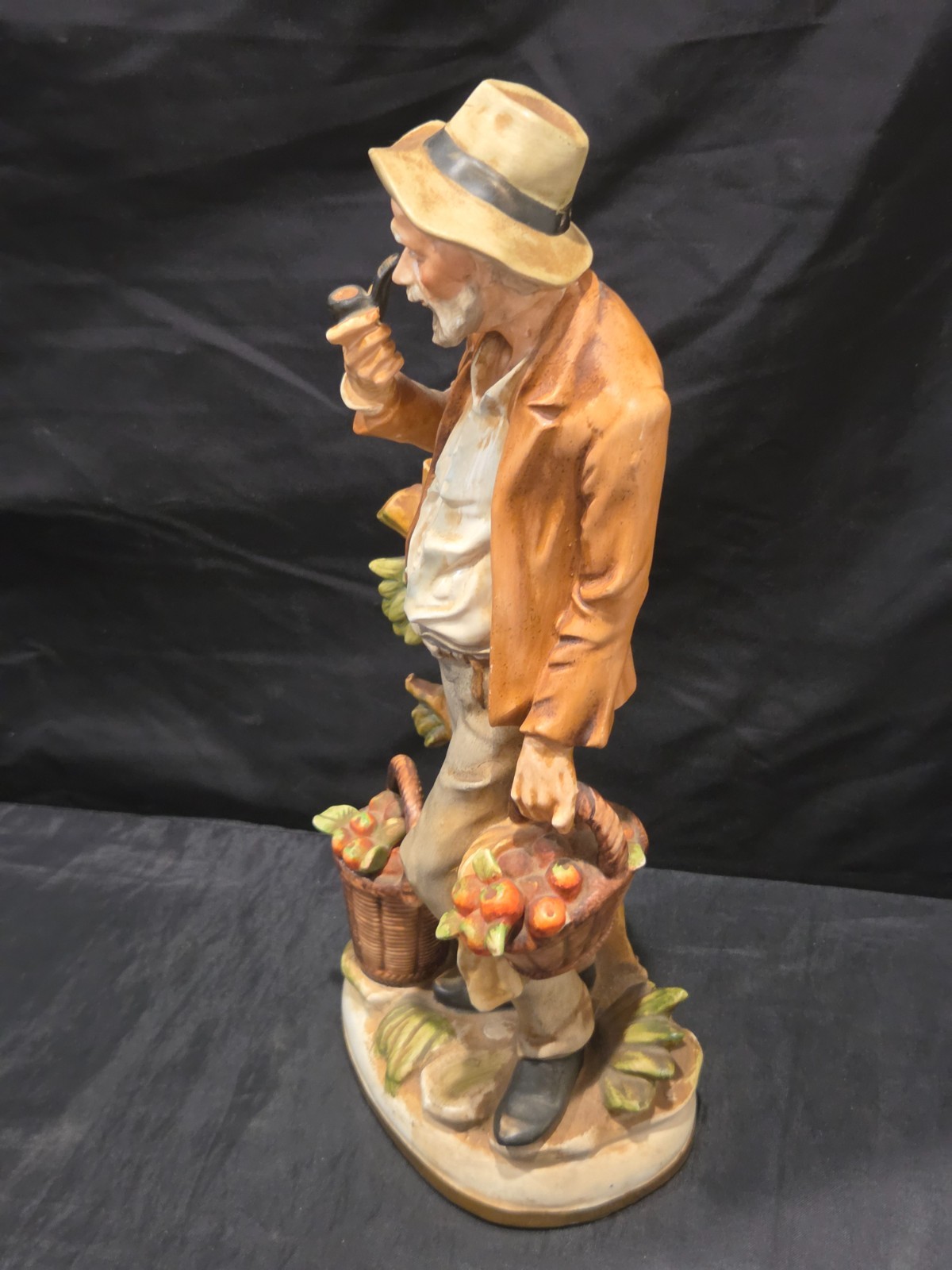 Vintage Pair of Homco Farmers Harvest 13″ Porcelain Figures