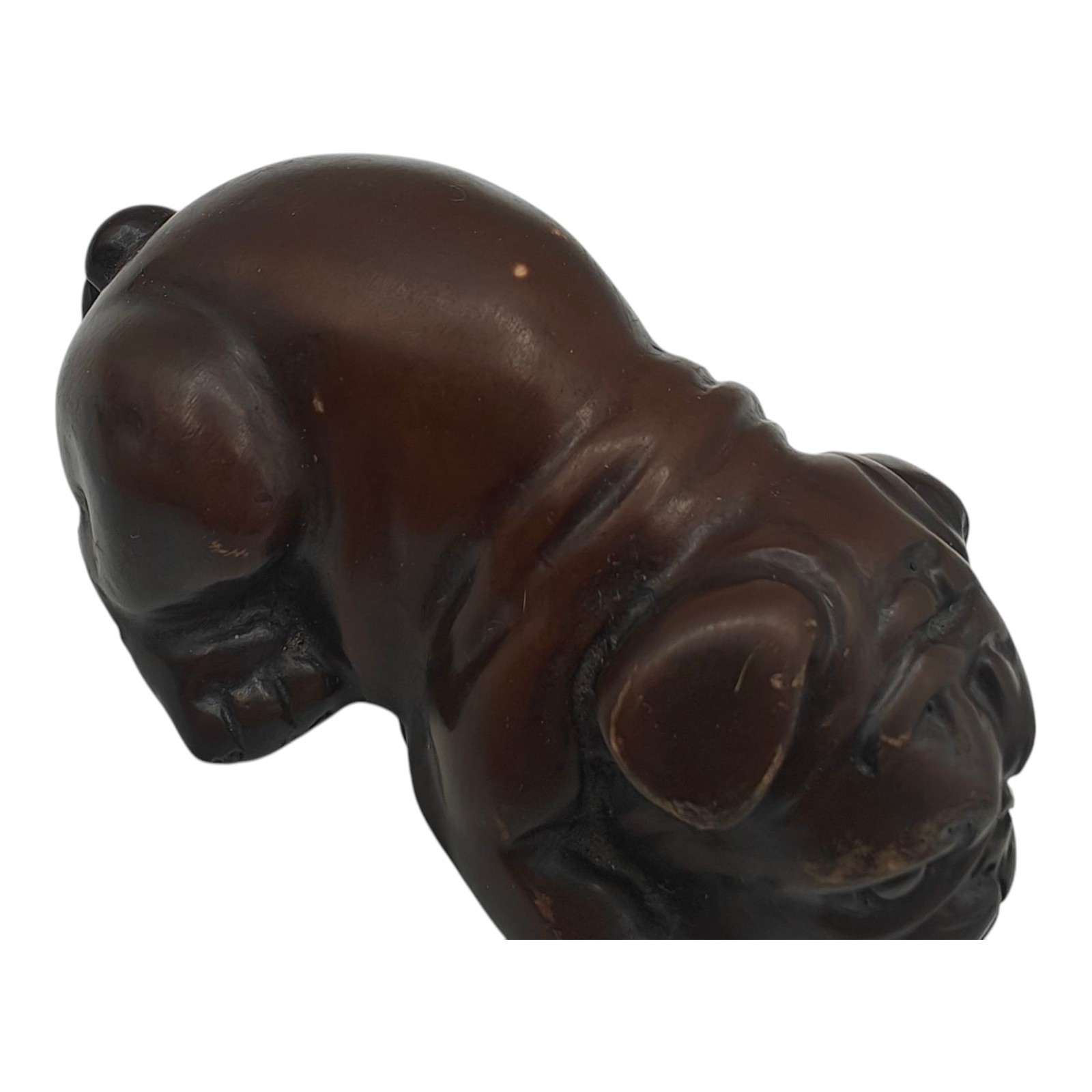 English Bulldog Figurine Deep Rich Color Solid Resin Dog Paperweight