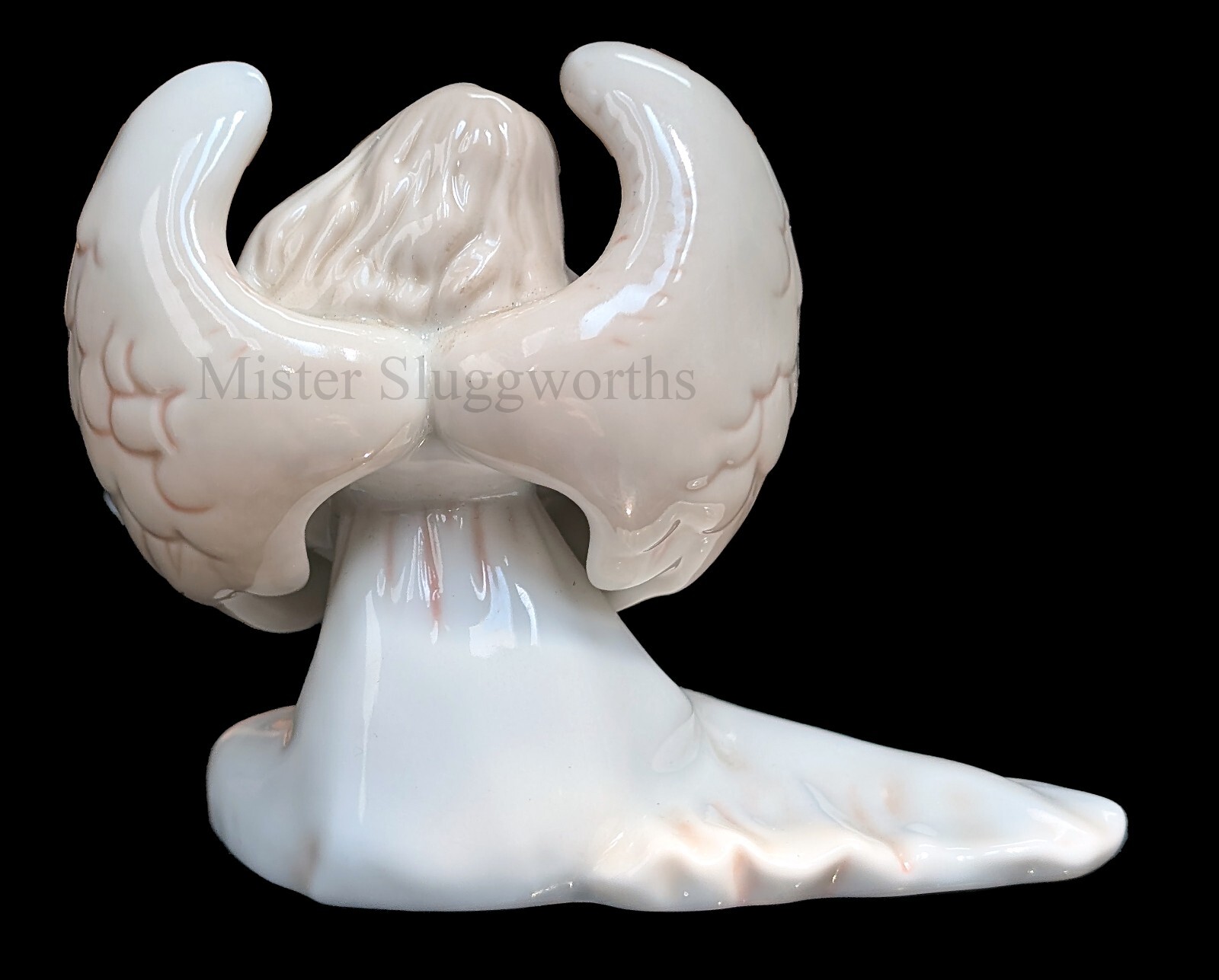 1990 Russ Berrie Porcelain Ceramic Guardian Angel & Baby Figurine Holiday Decor