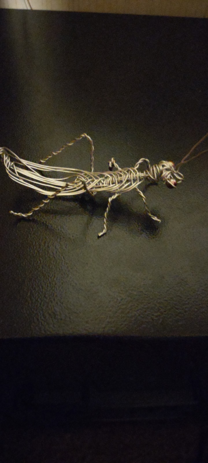 Handmade Silver Wire Insect Sculpture Decorative Collectible Figurine