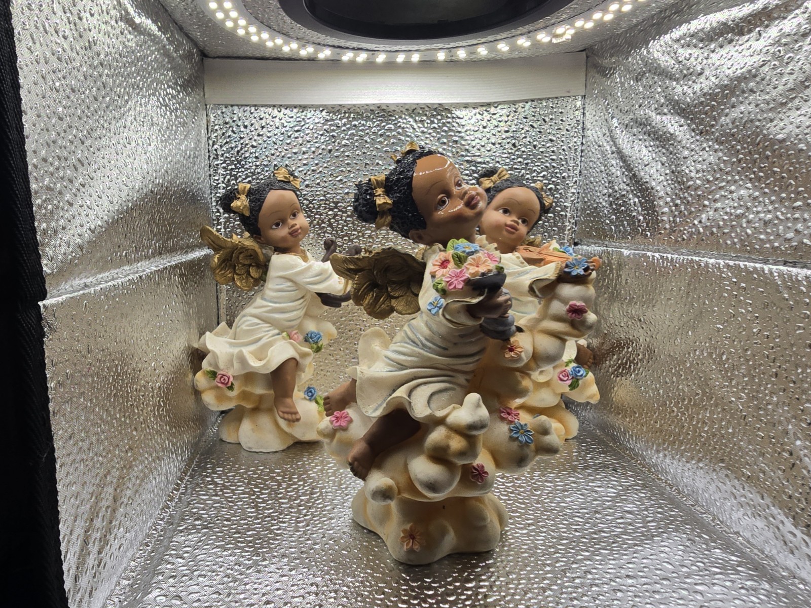 Lot Of 3 Beautiful Triplet Angle Figurines