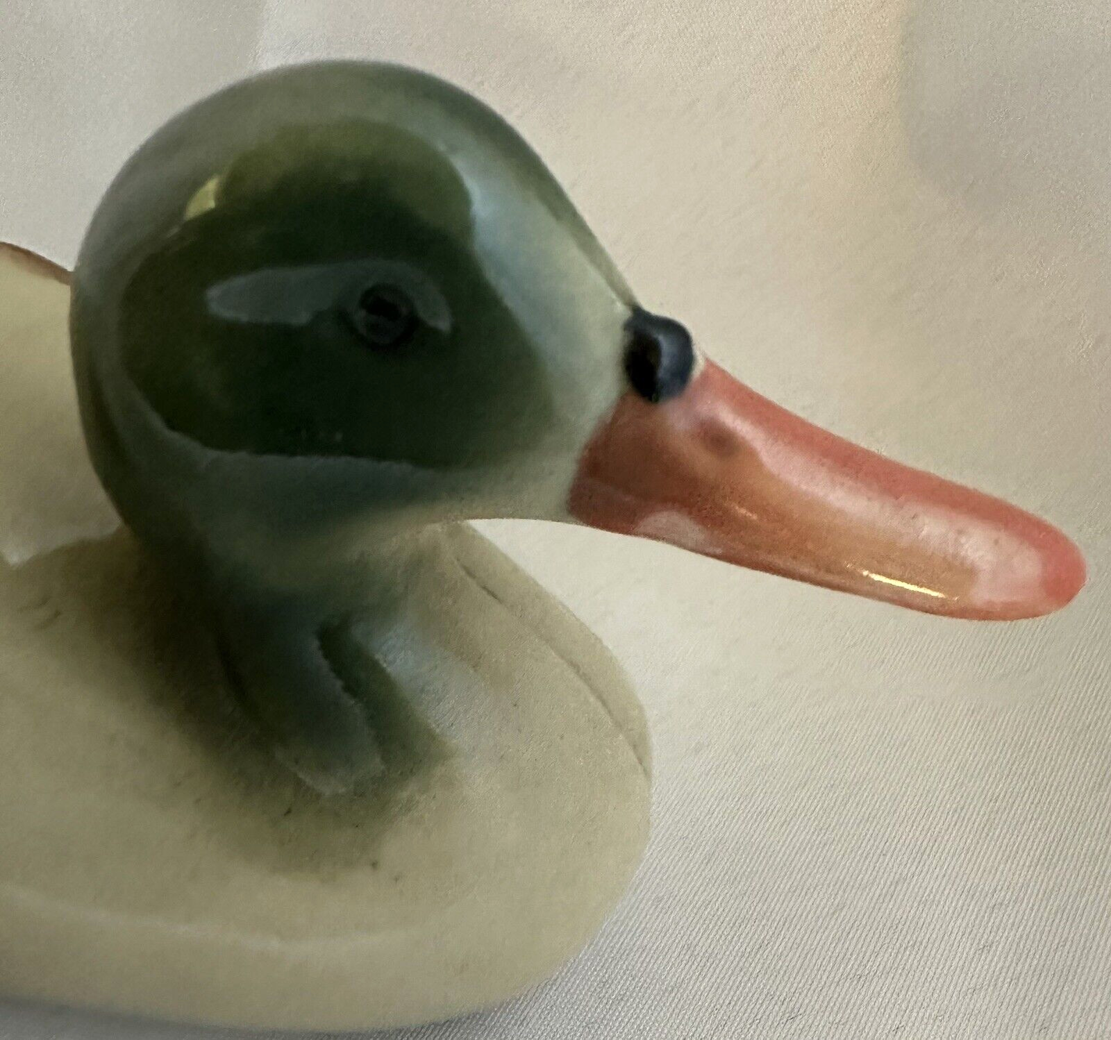 Vintage Ceramic Mallard Duck Made In Brazil Mid Century Muted Colors 7.5″