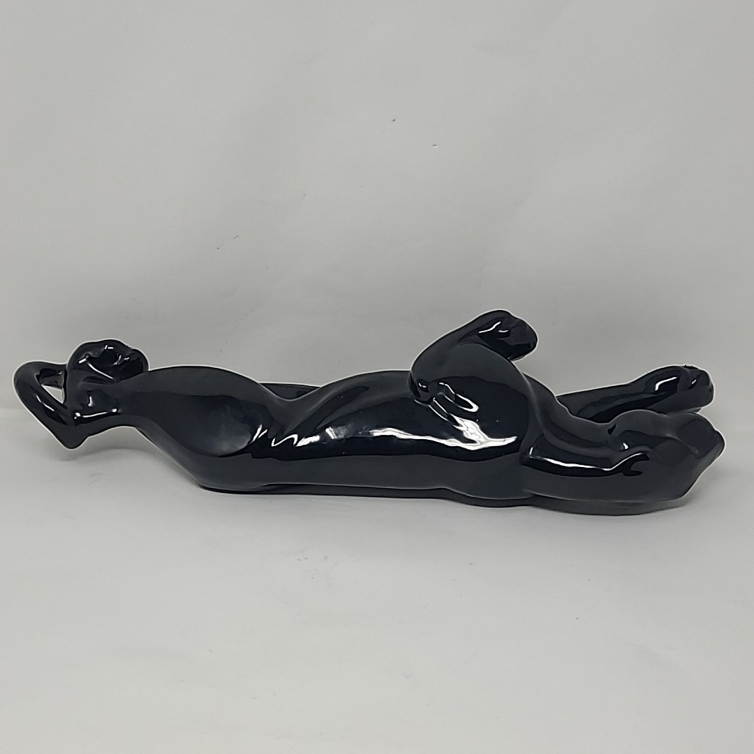 Large Size Black Panther Sculpture 18″ By Royal Haeger Pottery Vtg. Read