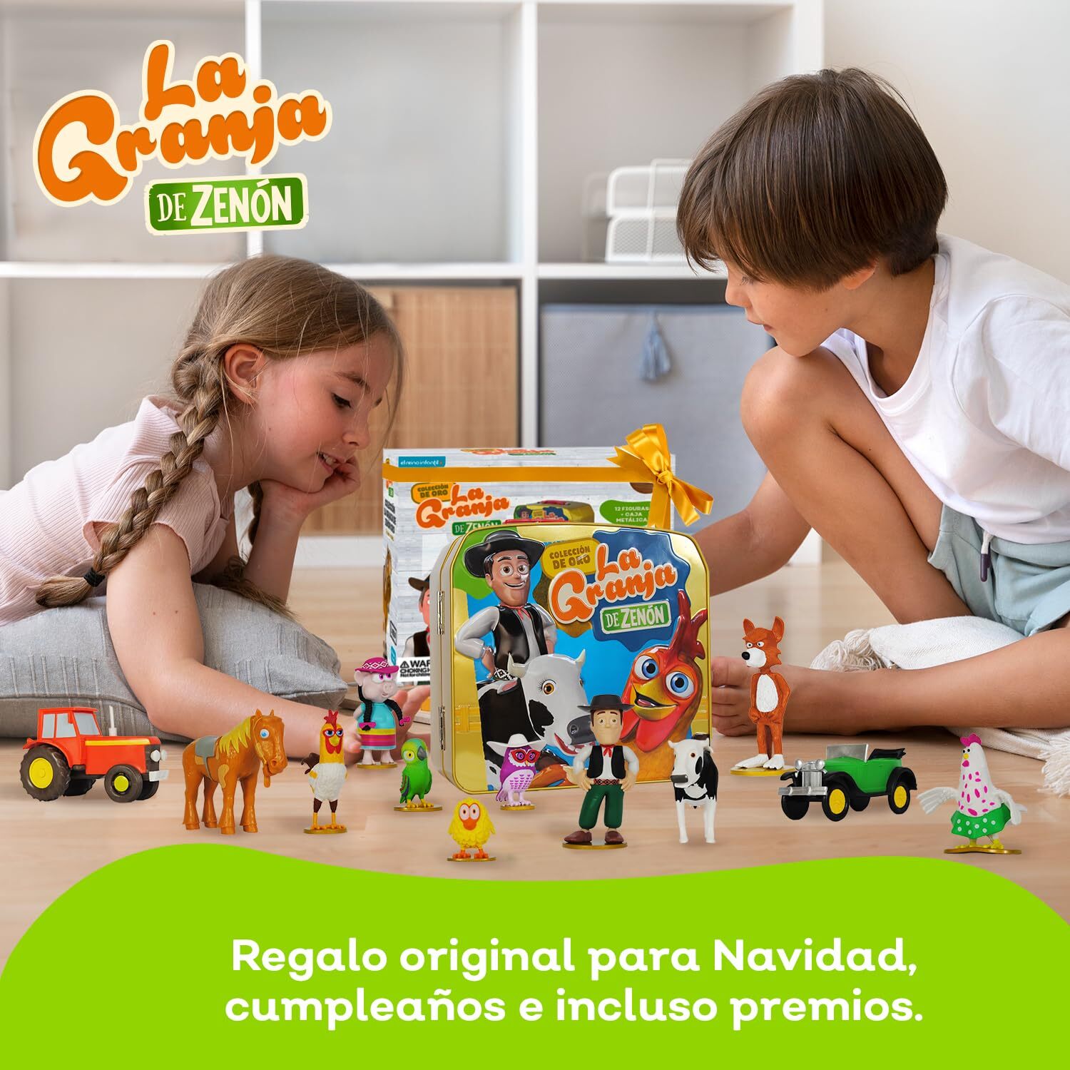 La Granja de Zenon Action Figure Set with Limited Edition Gold Lunchbox for Kids