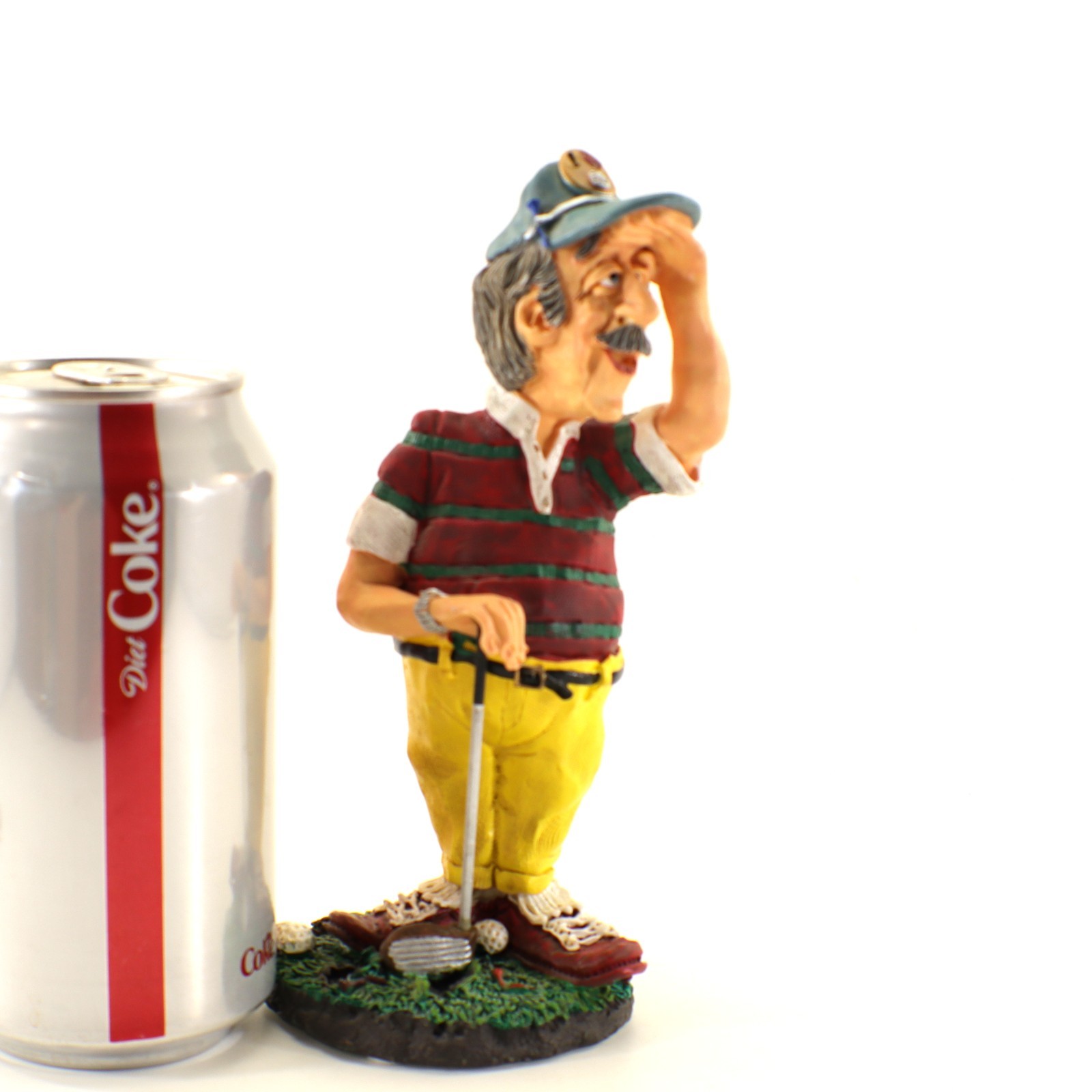 Russ & Berrie Doug Harris EYE ON THE BALL #13183 Golfer Figurine Humorous Vtg