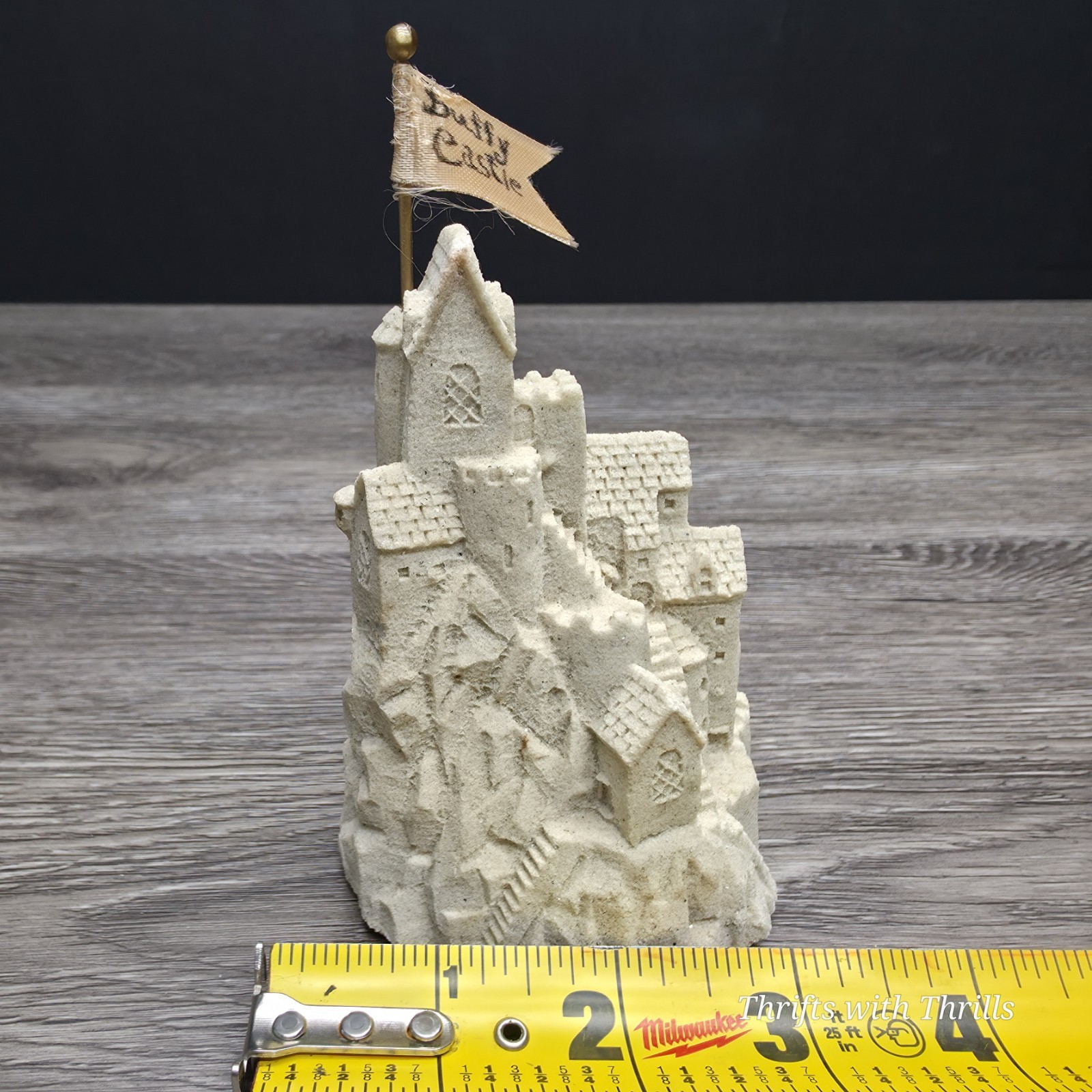 Vintage 1991 Mr. Sandman Sandcastle Sculpture – Real Sand 4.5″ – Duffy Castle