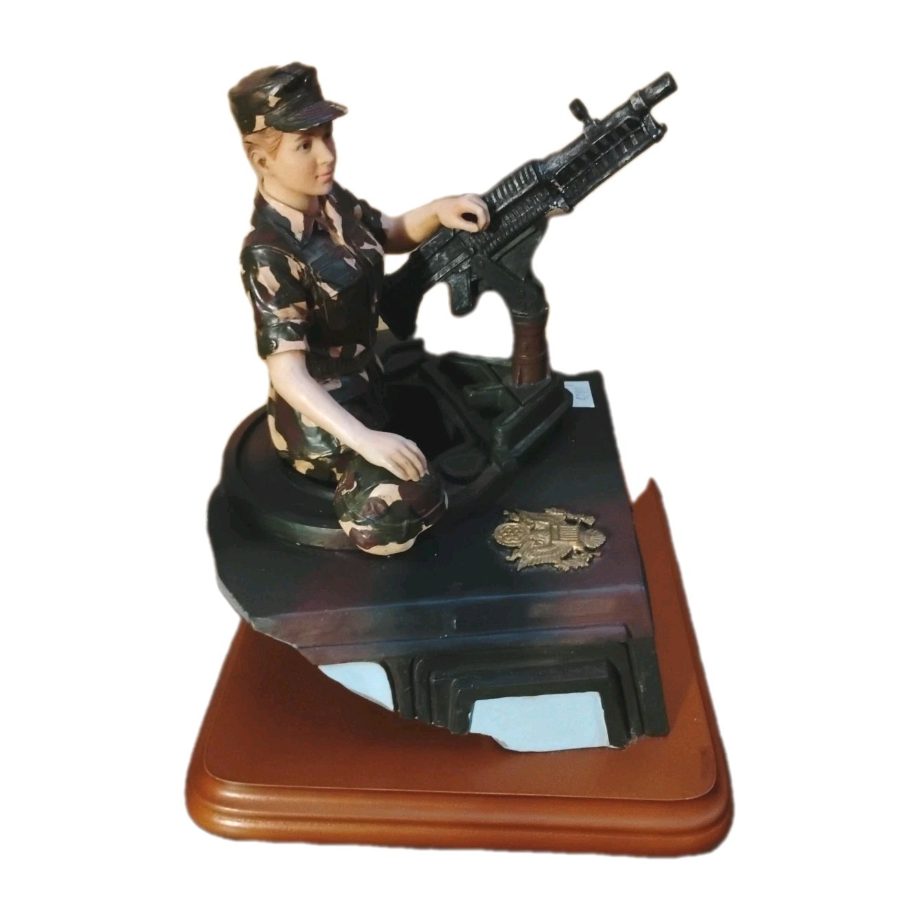 Vanmark Military Statue Bust Type Female Soldier, Humvee Detailed Modern NOS