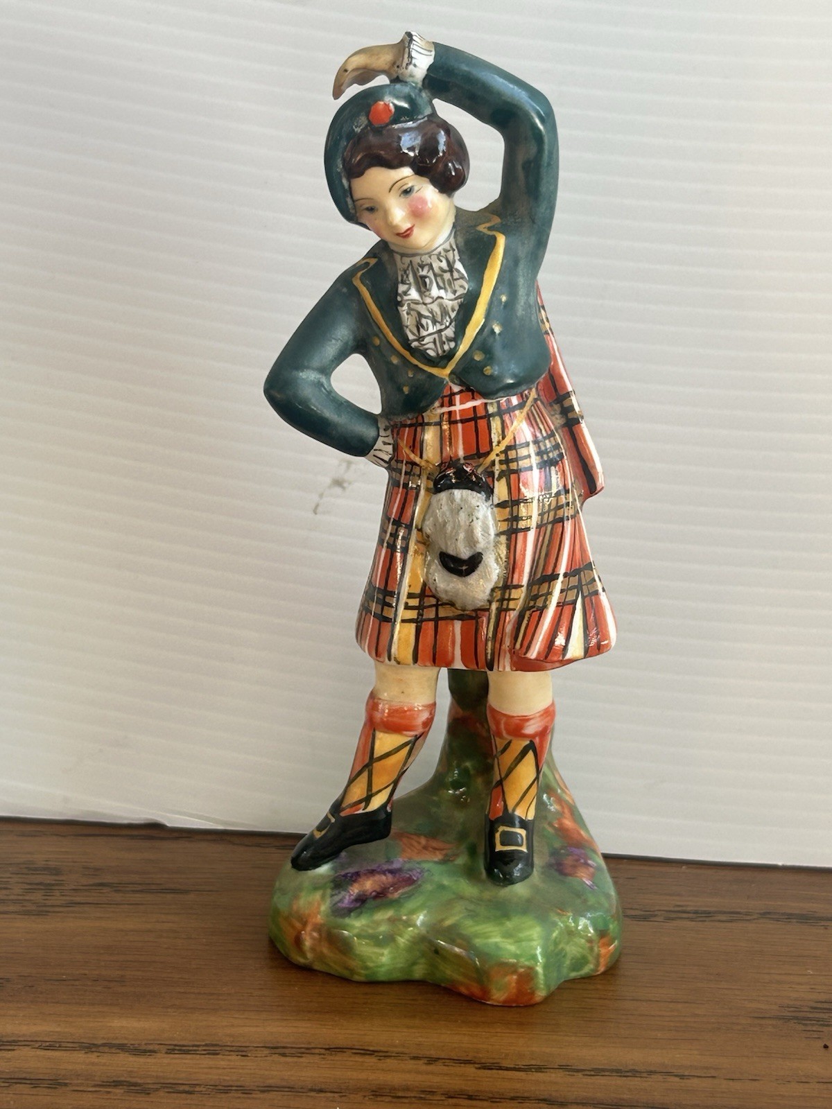 Radnor Bone China England Scottish Wee Lassie MacLeod Clan Kilt Figurine