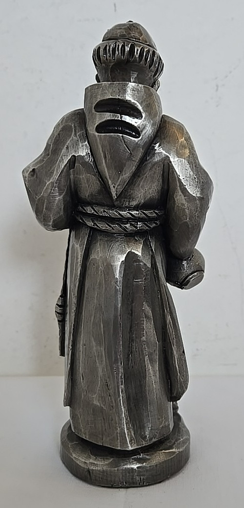 Aluminum Figure Friar Brother Holding a Pitcher Hand Made In Germany 7.75″ tall