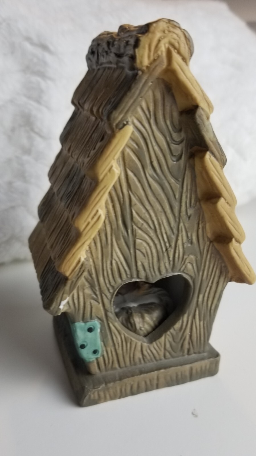 Vtg Porcelain Bird House Figurines Birds Nest Eggs & Heart Doors Decorative