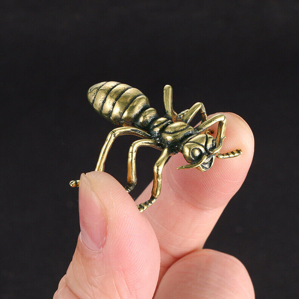 Brass Ant Figurines Small Statue home Office Ornaments Insect Animal Figurines
