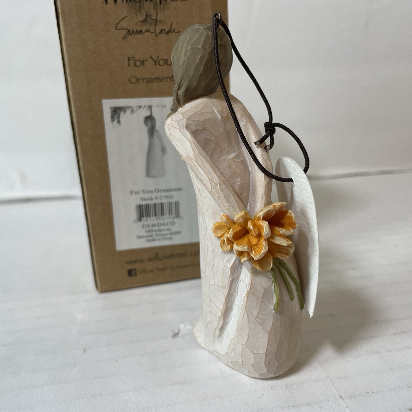 Willow Tree FOR YOU Ornament Sculpted Hand Painted Figure Girl Flowers In Box