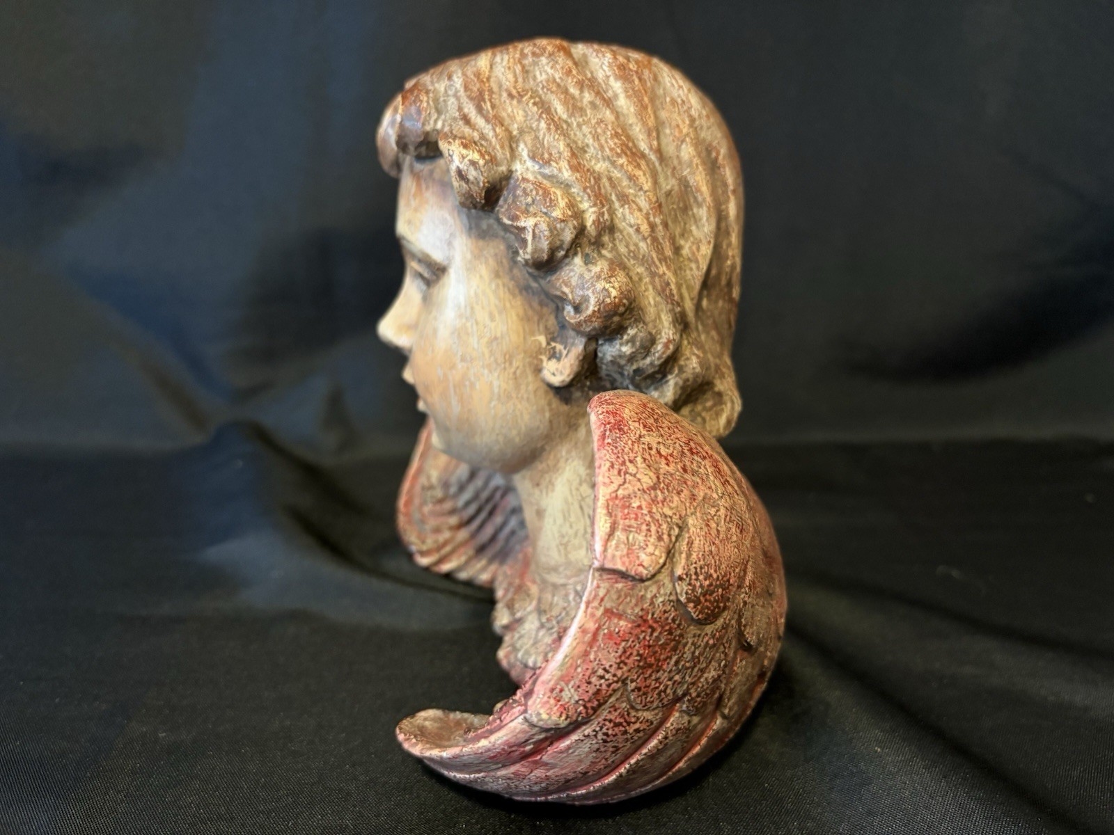 VTG Victorian Art Nouveau Cherub Angel Bust Display Sculpture Renaissance Heavy