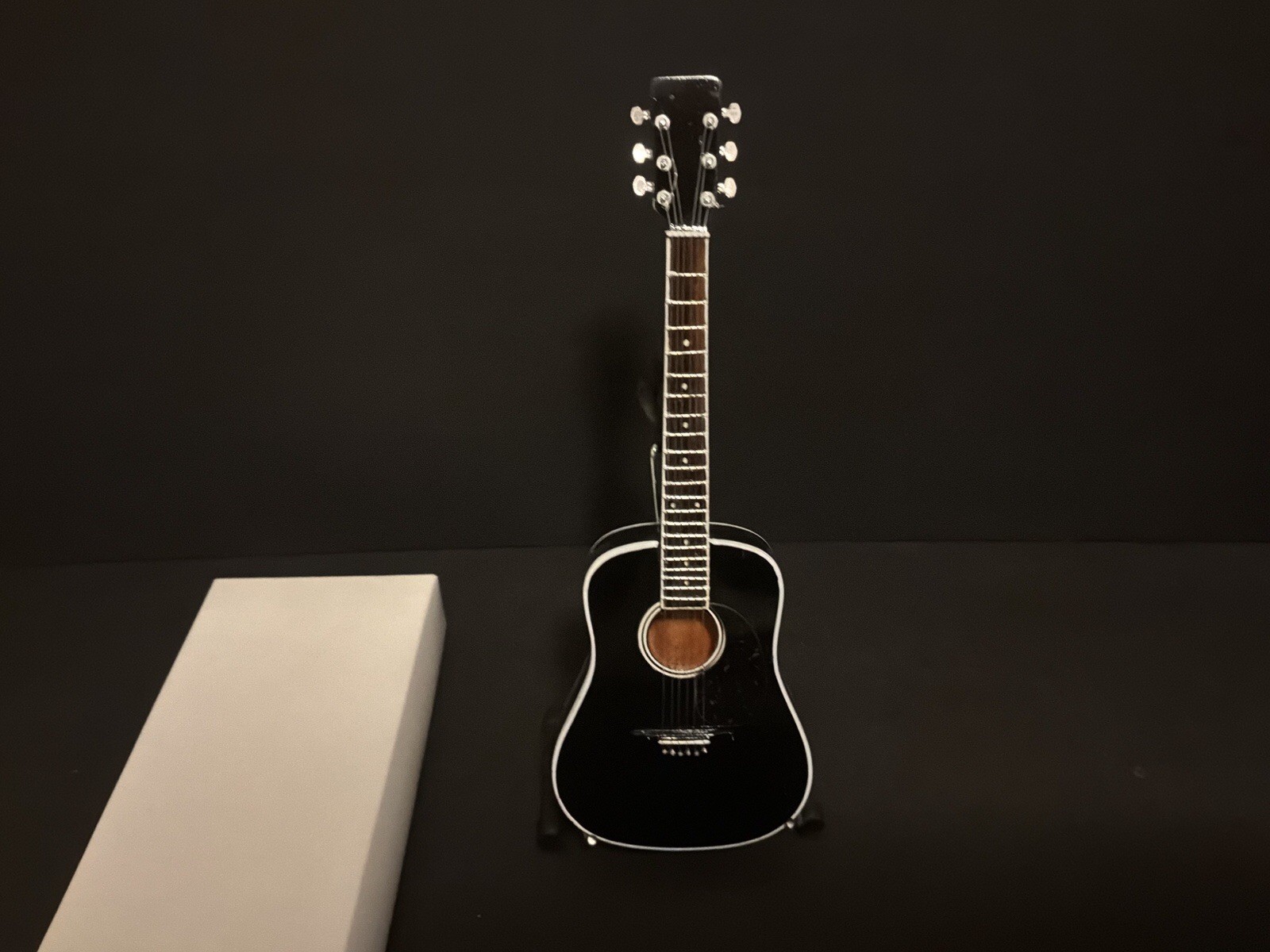 Johnny Cash Minature Black Acoustic Guitar 1:4 Scale Replica