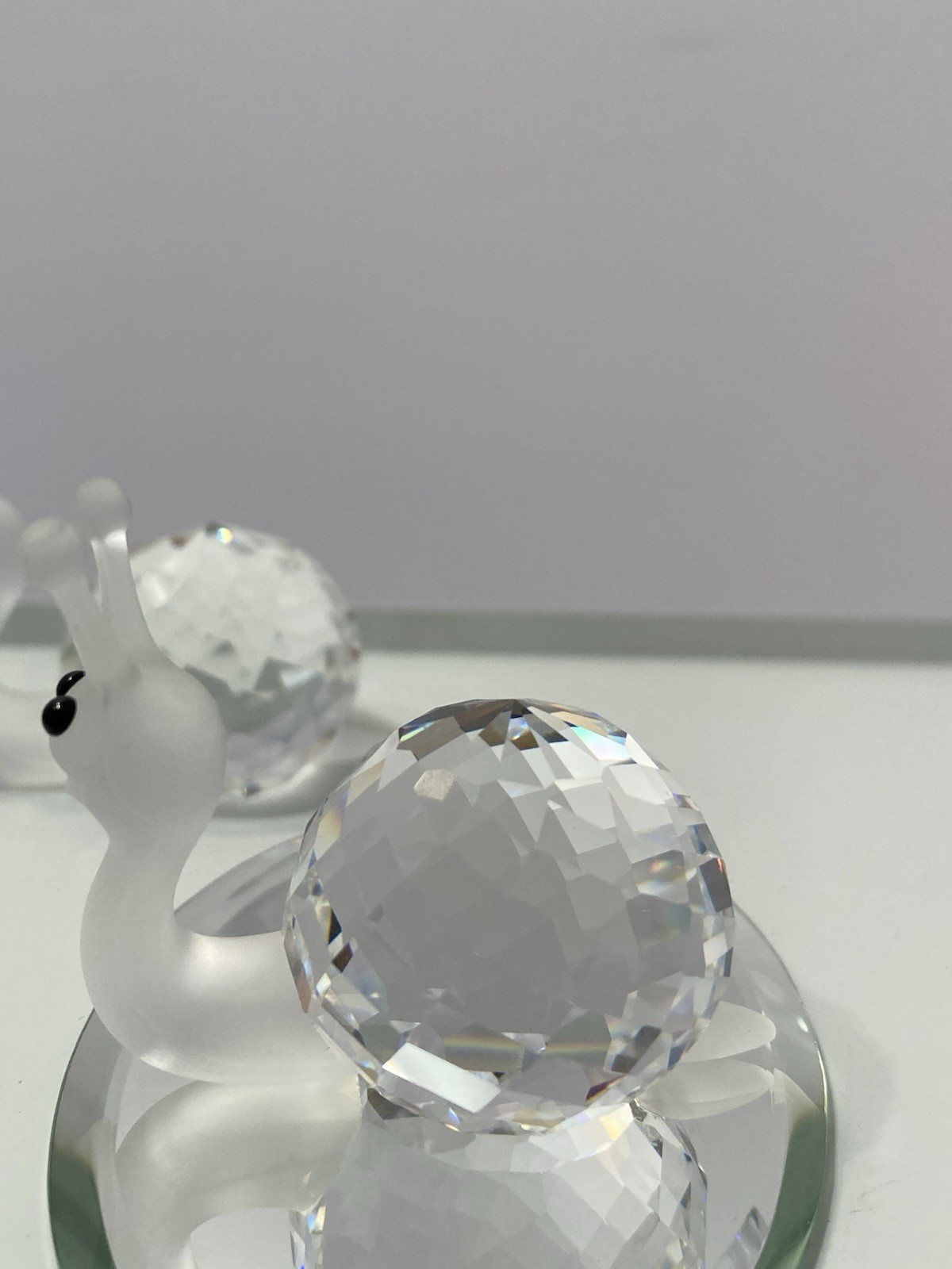 swarovski crystal small snail figurines (2)