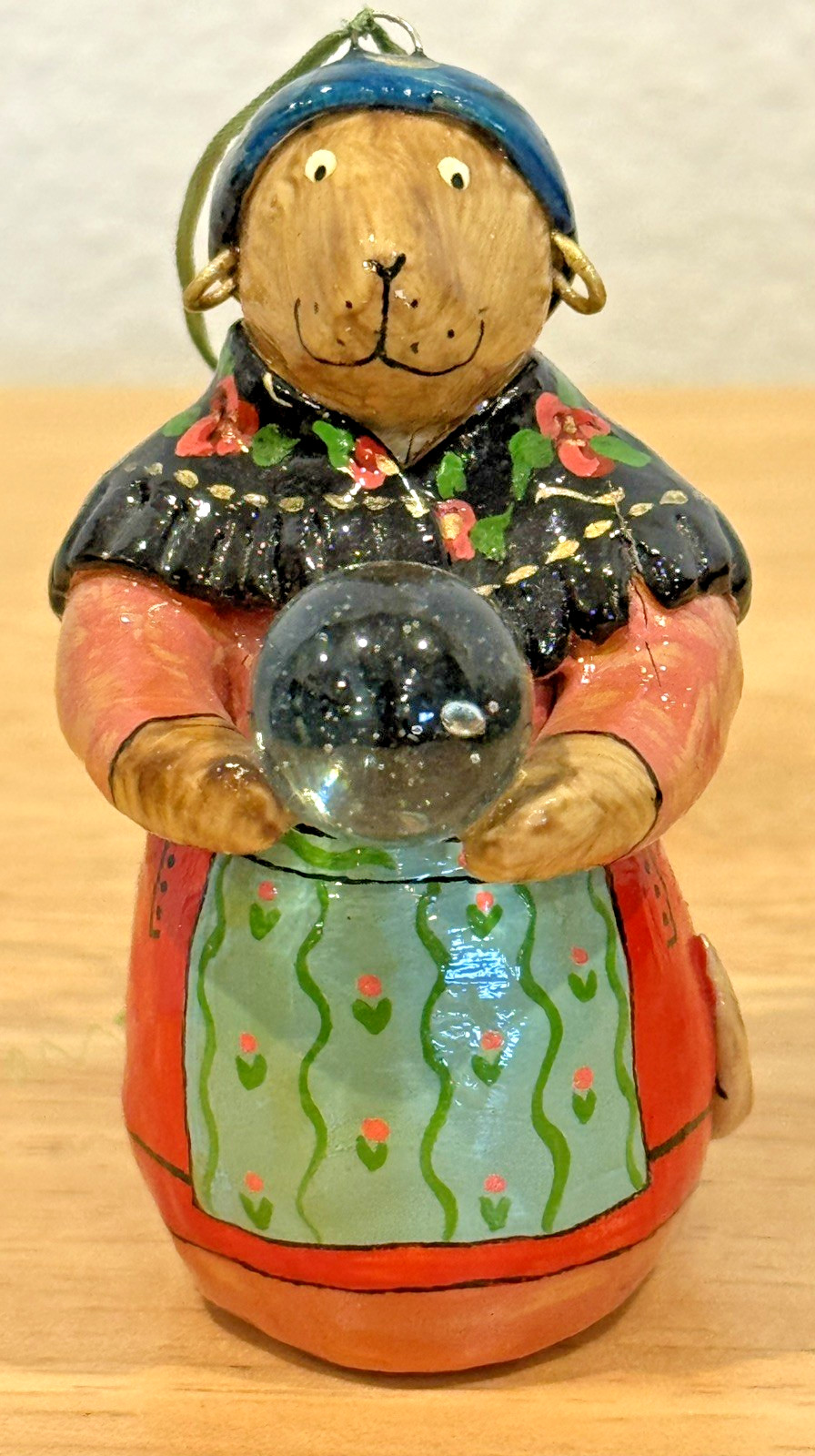 Vintage Rare HTF S. Greenleaf Fortune Teller Mouse 3″ Gypsum Figurine Ornament
