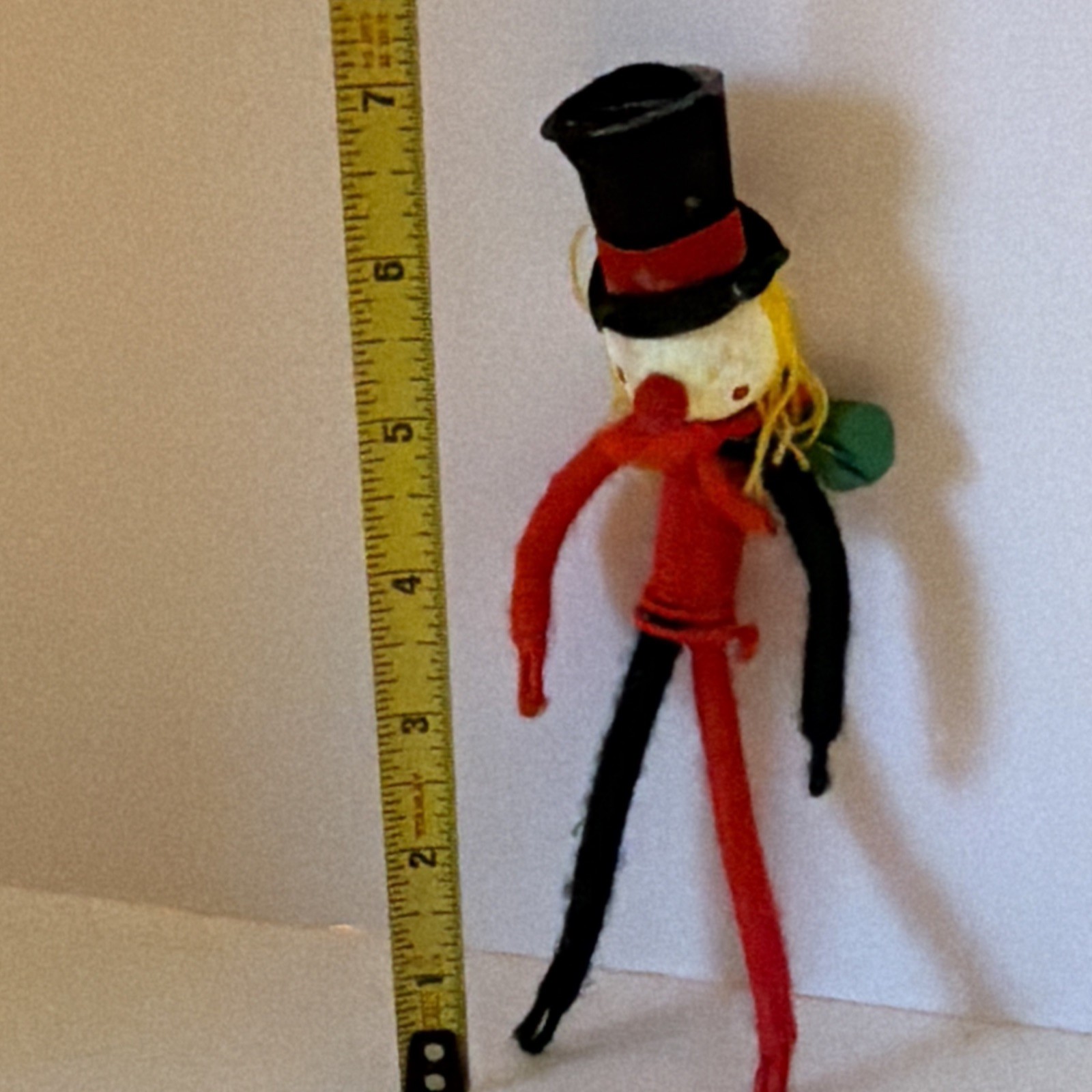 Vintage Unique Bendable Poseable Wire Craft Thread Clown Decor Figure Hobo