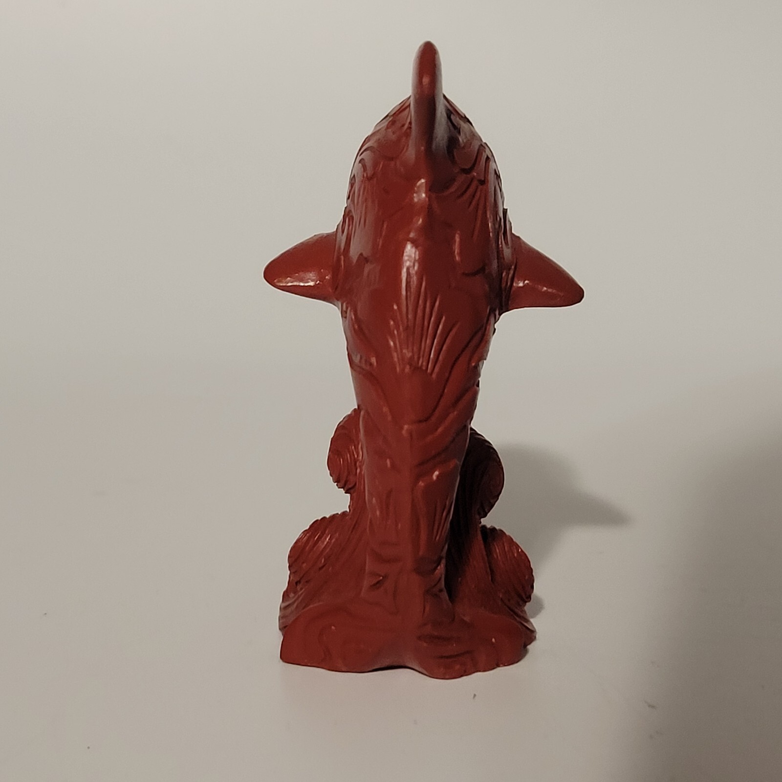 Lenox Red Engraved Dolphin Figurine Polynesian Tribal Hawaiian Ethnic Tattoo