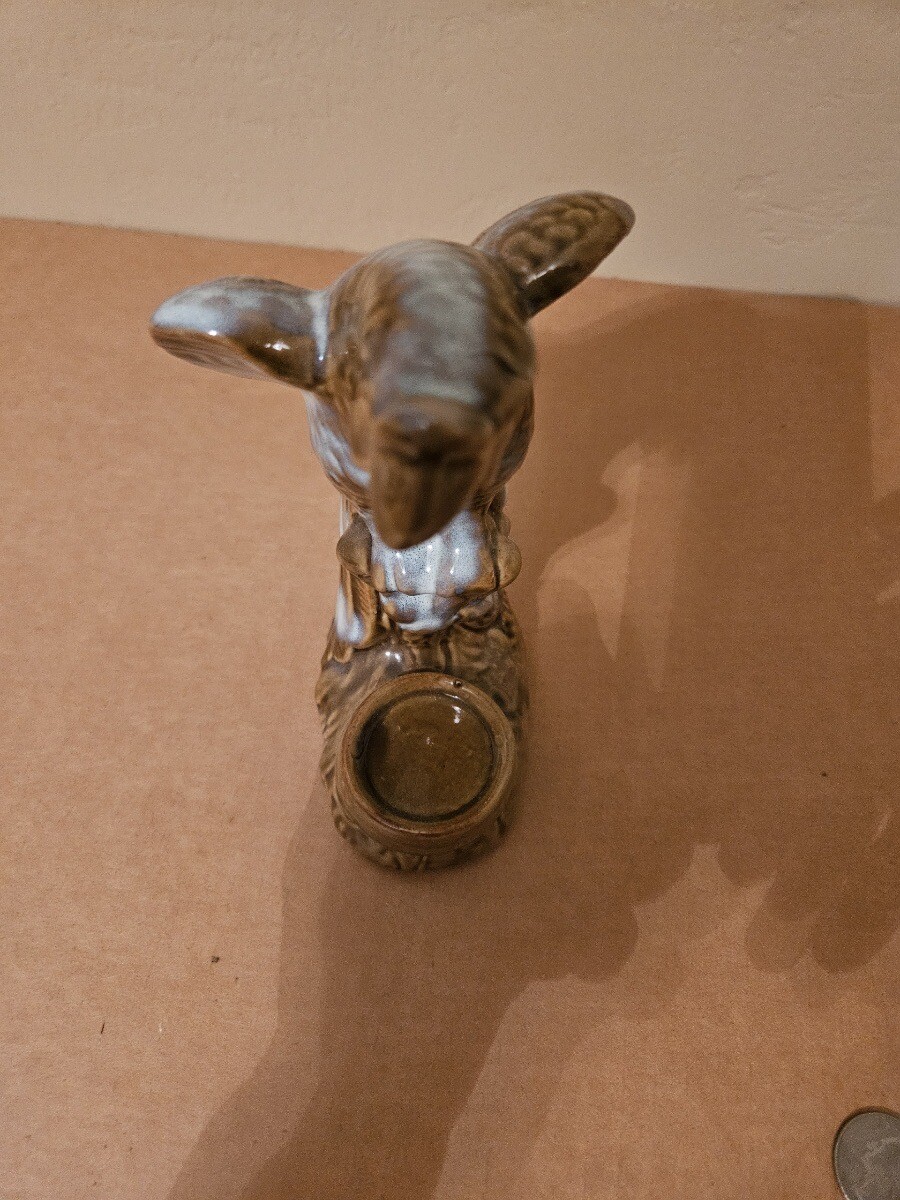 Vintage Glass Bird Statue Figure Avian Hollow Figure Approx 6-8″ Tall