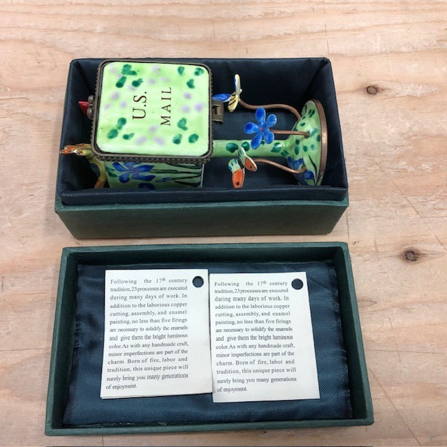 Vintage Kelvin Chen Miniature Enameled Mailbox #1846 (2001)