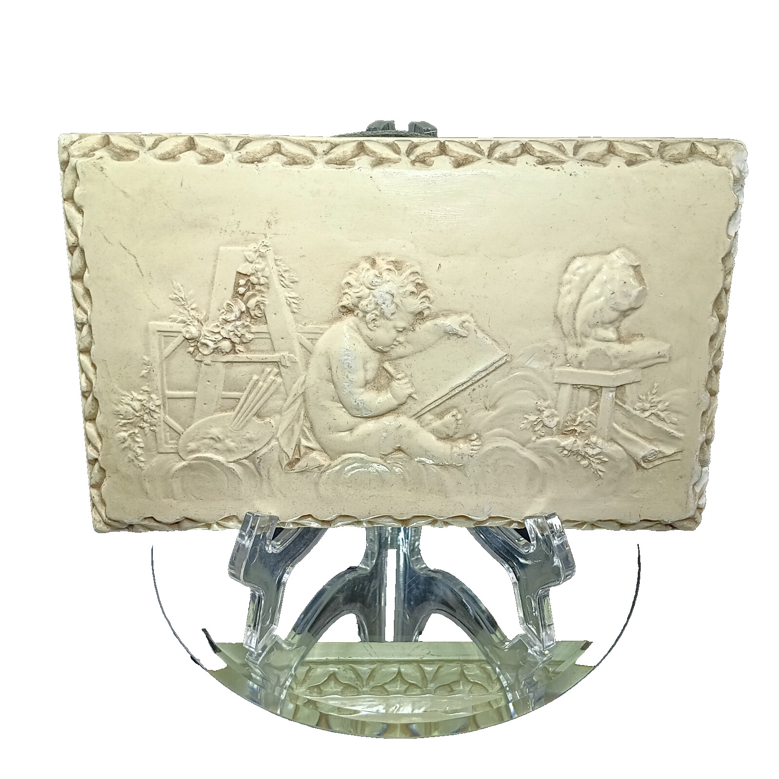 ┆Neoclassical Plaque 19th Century Bas Relief ┆Putto – The Allegory of the Arts┆