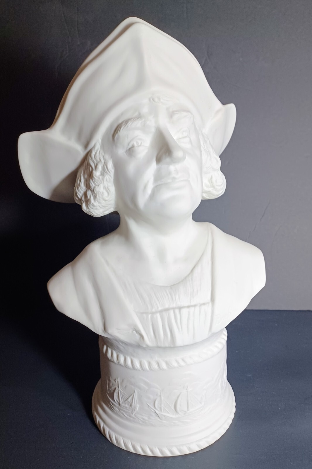 Boehm Christopher Columbus Bust Statue 1992 Bisque Porcelain National Italian