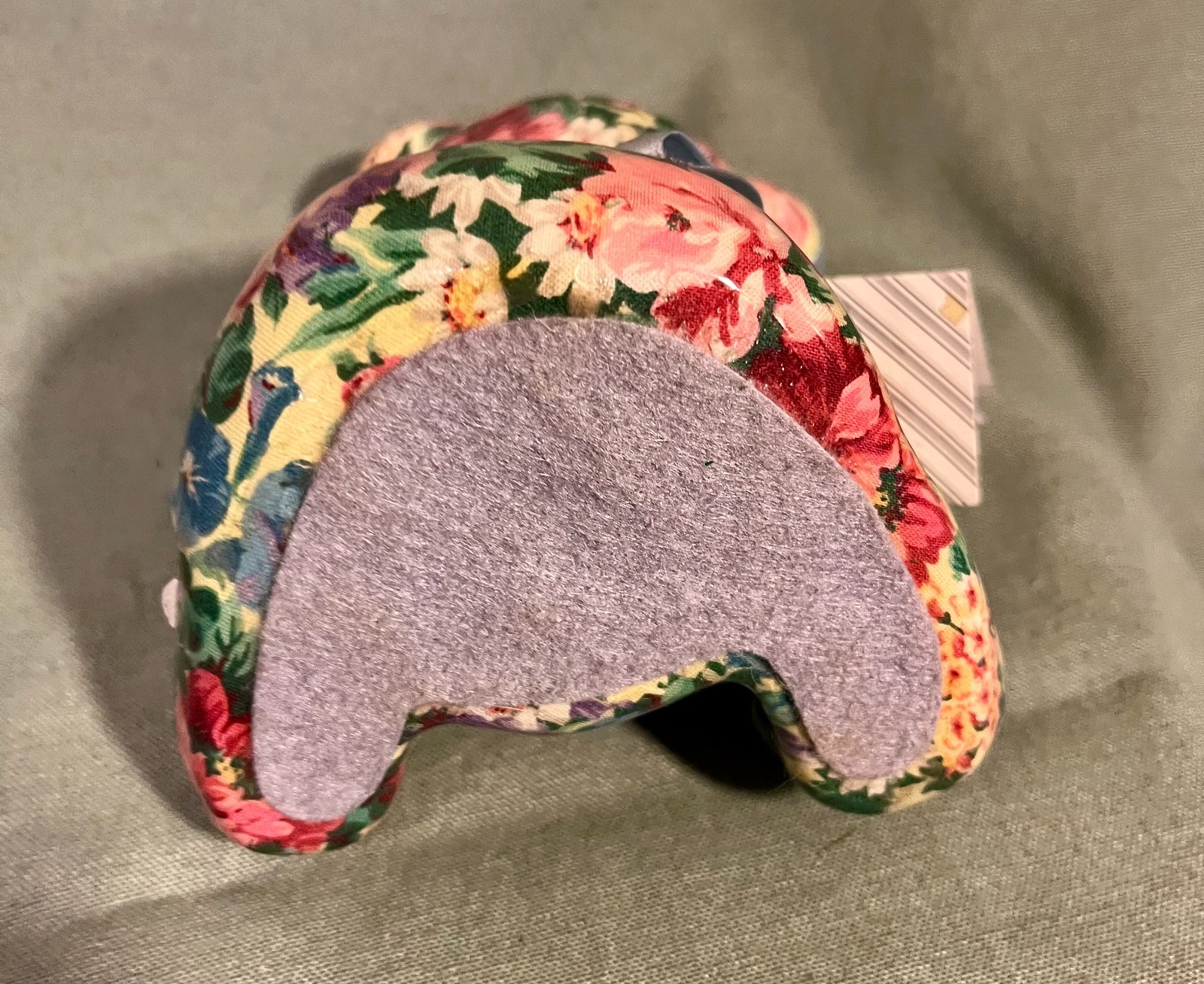 Joan Baker Designs Porcelain Patchworks 6″ Bear w/Floral Print Fabric