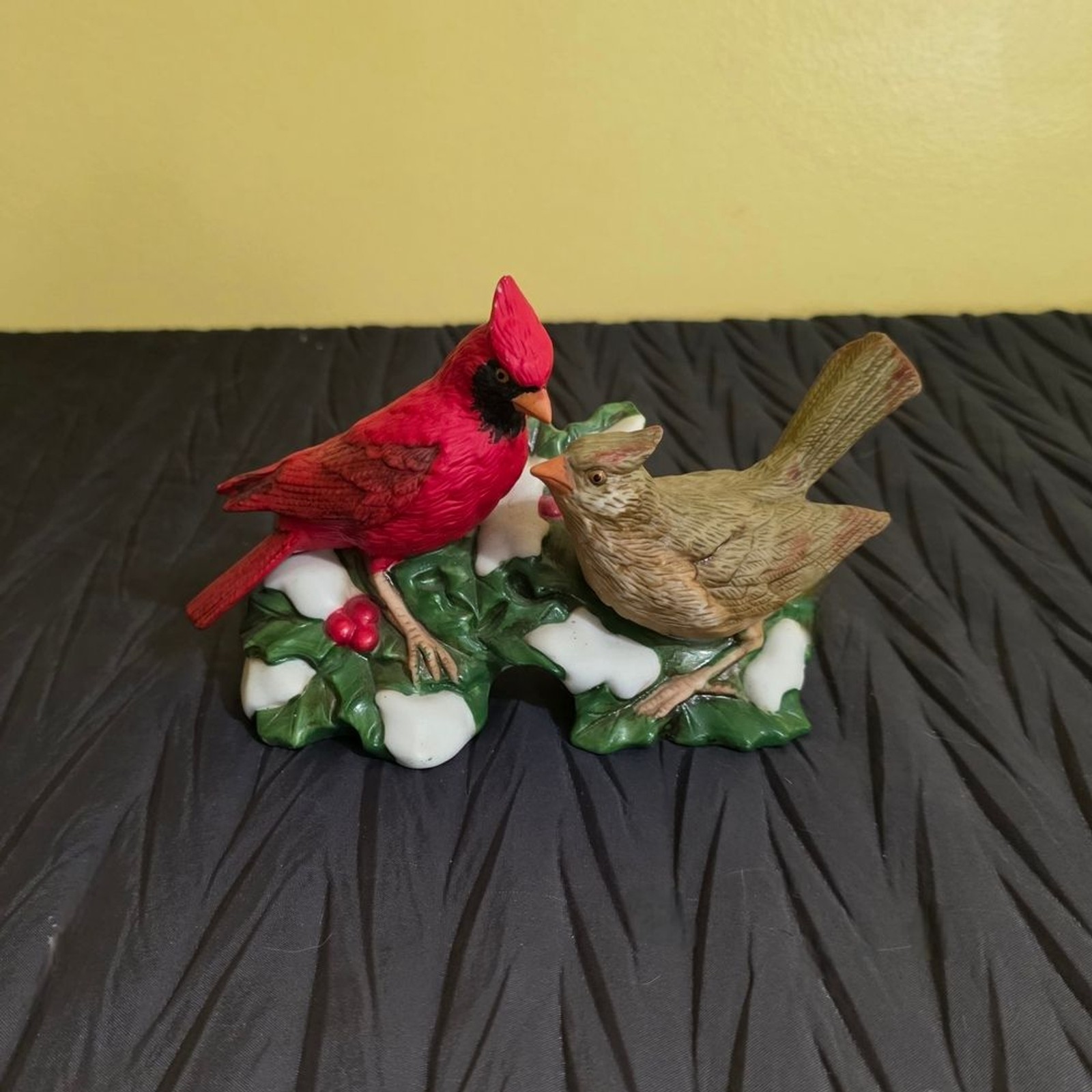 Homco Red and Brown Bird Figurine