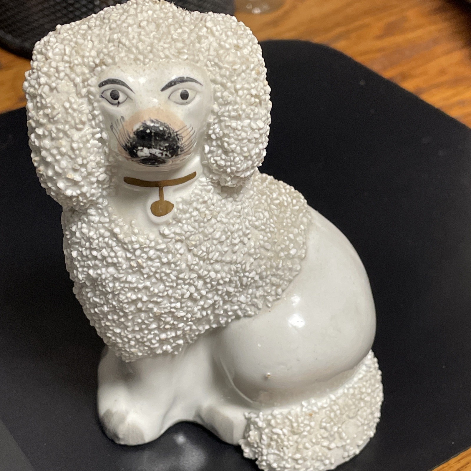 Staffordshire Spaniel Dog 4.50” Left facing good condition Antique