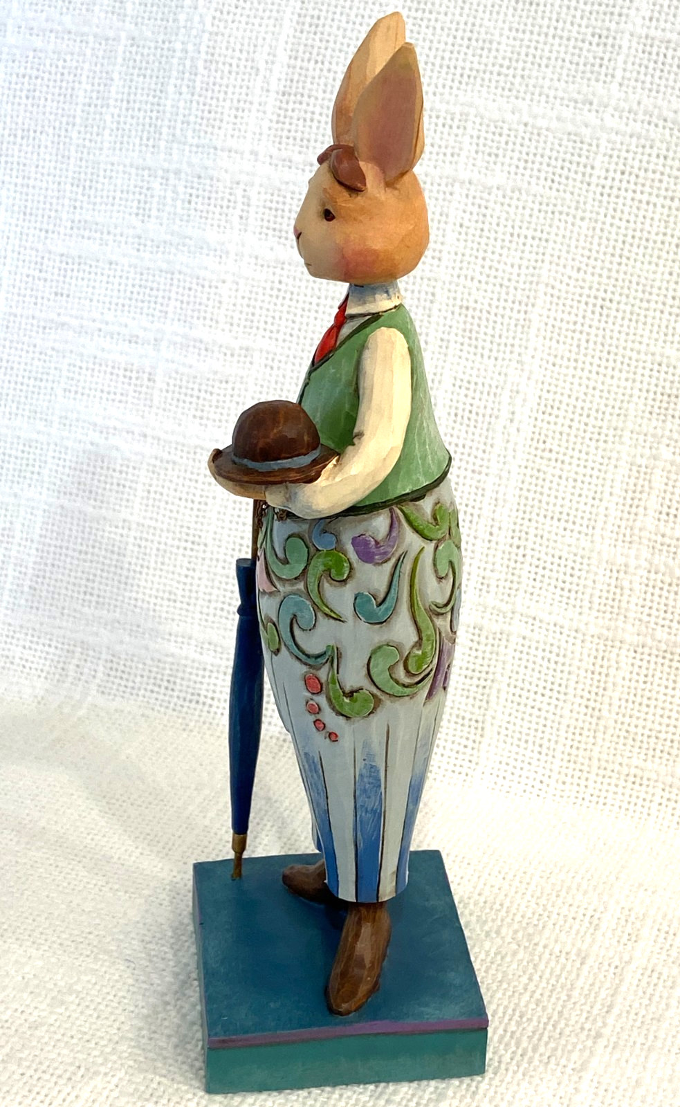 Jim Shore Bunny Bright Gentleman Bunny Rabbit Figurine 2008 No. 4012456 -7.5″ T.