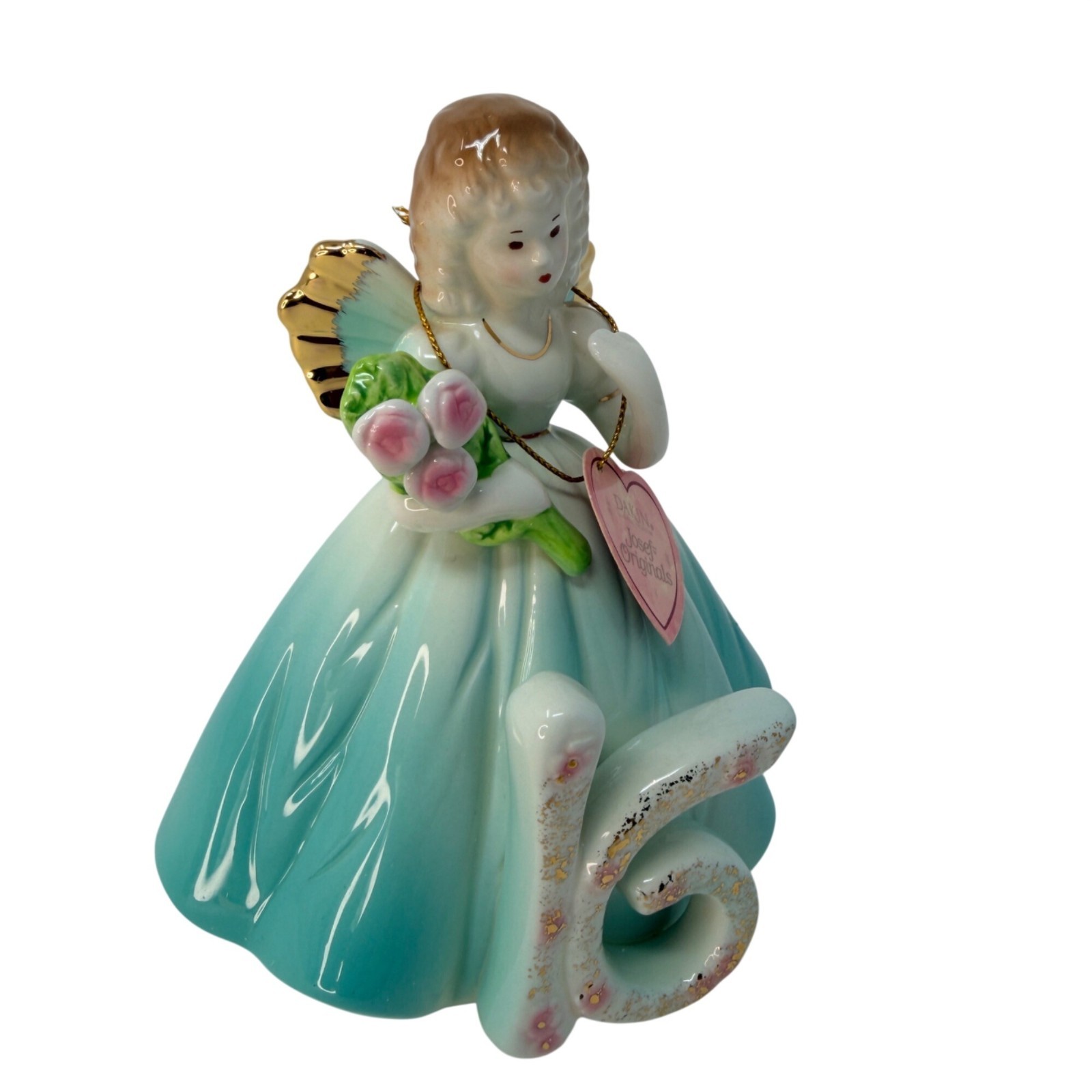 Vtg Josef Originals Birthday Girl Angel Figurine 61 Years Old 16th Birthday Gift