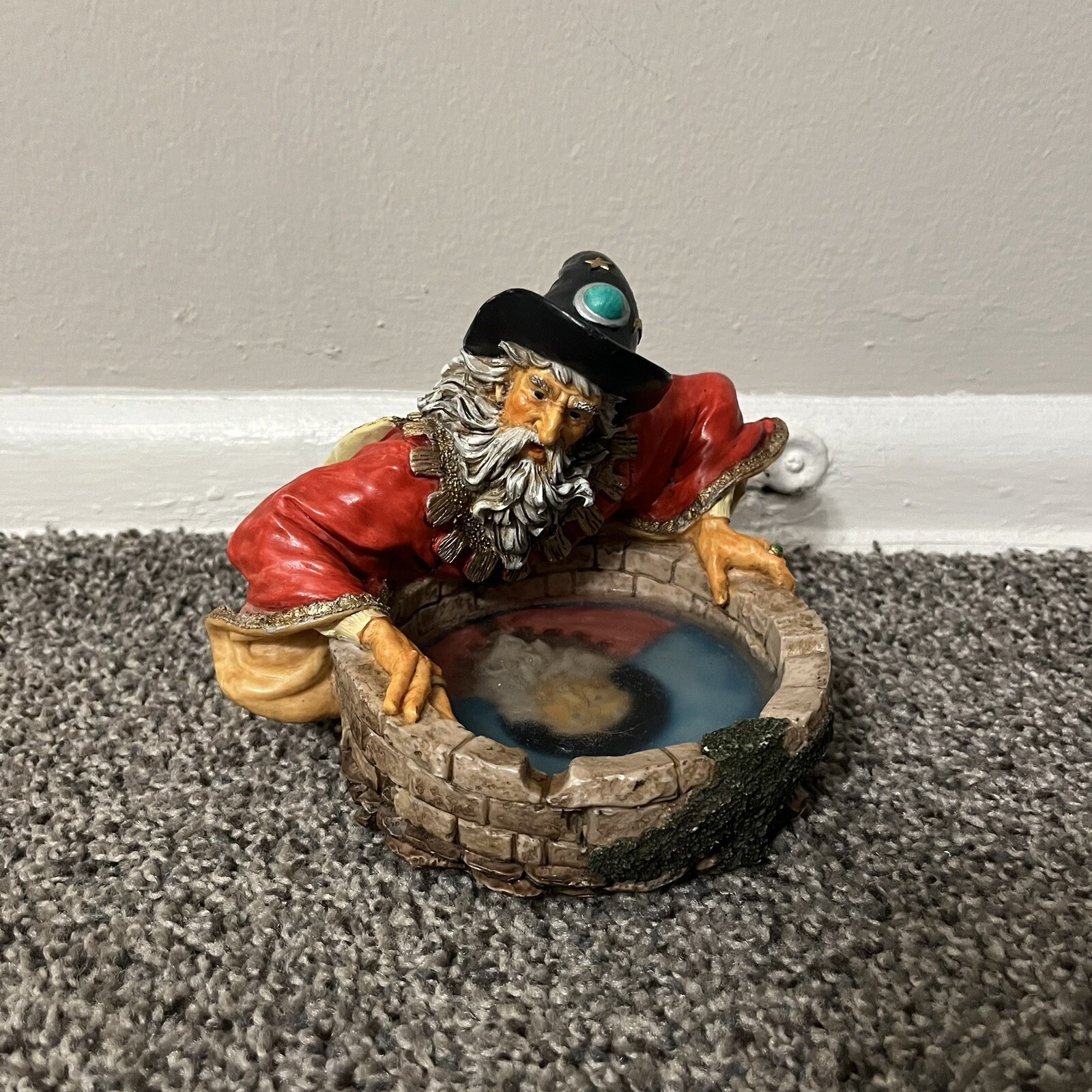Vtg Excalibur Wizard Summit Collection Fountain Figurine Ashtray Figure Resin