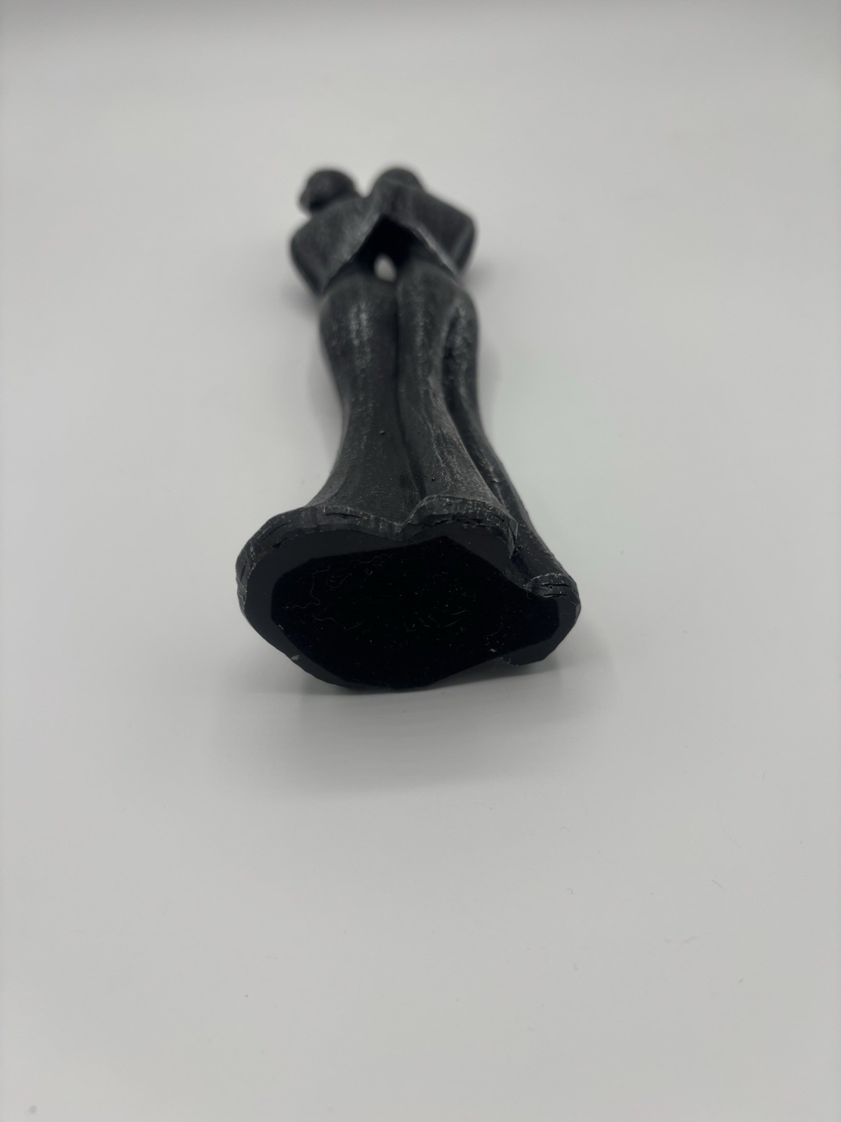 Couple Embracing – Black Metal Figurine – 8” – Art Deco Style