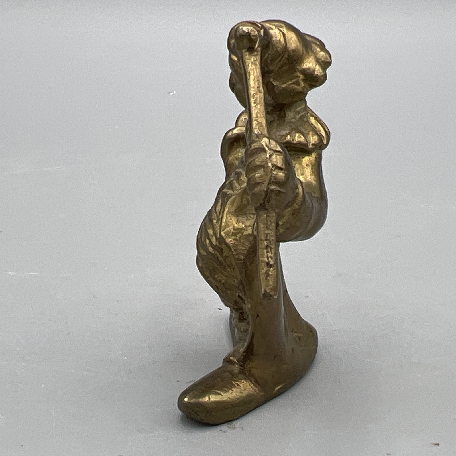 Vtg Clown Figurine Figure Solid Brass 2.5” Tall Made In India